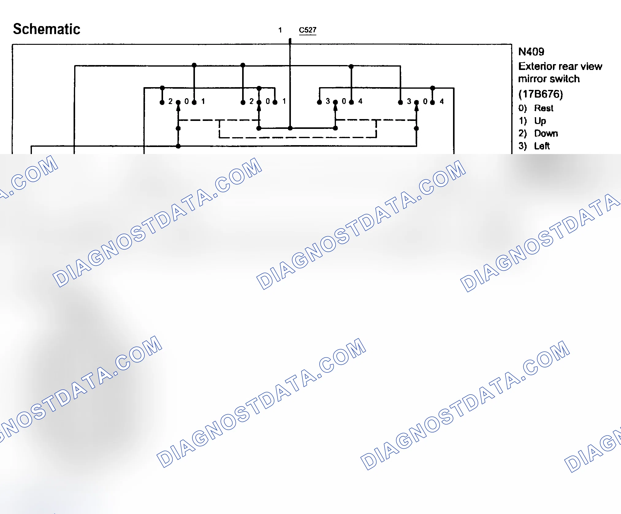 Scheme 17: EXTERIOR REAR VIEW MIRROR SWITCH (17B676)