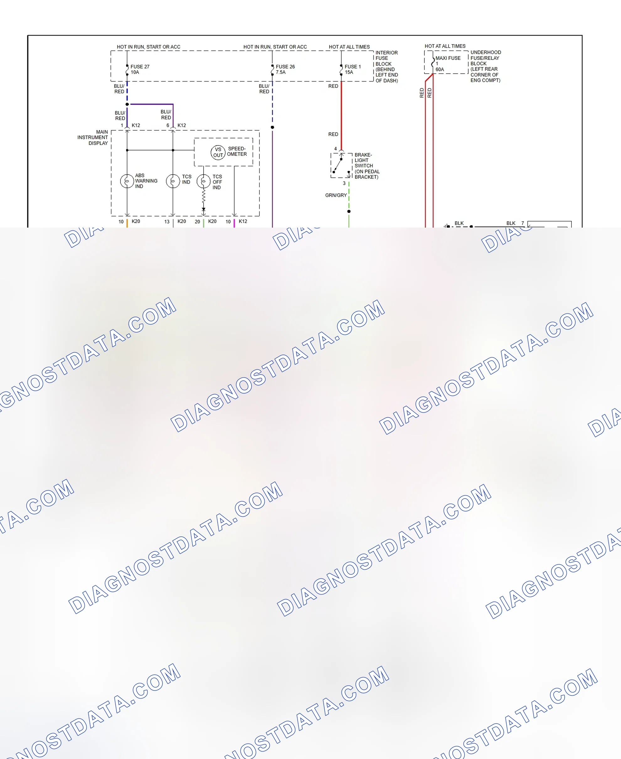 Fig. 15: Anti-Lock Brake System With Traction Control Wiring Diagram (1999 9-5)