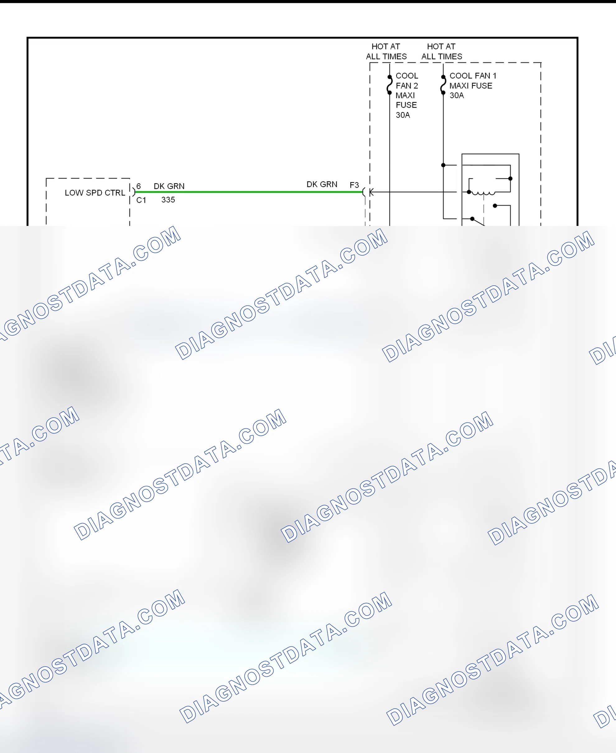 Scheme 15: Cooling Fan System Wiring Diagram (1998 Grand Prix)