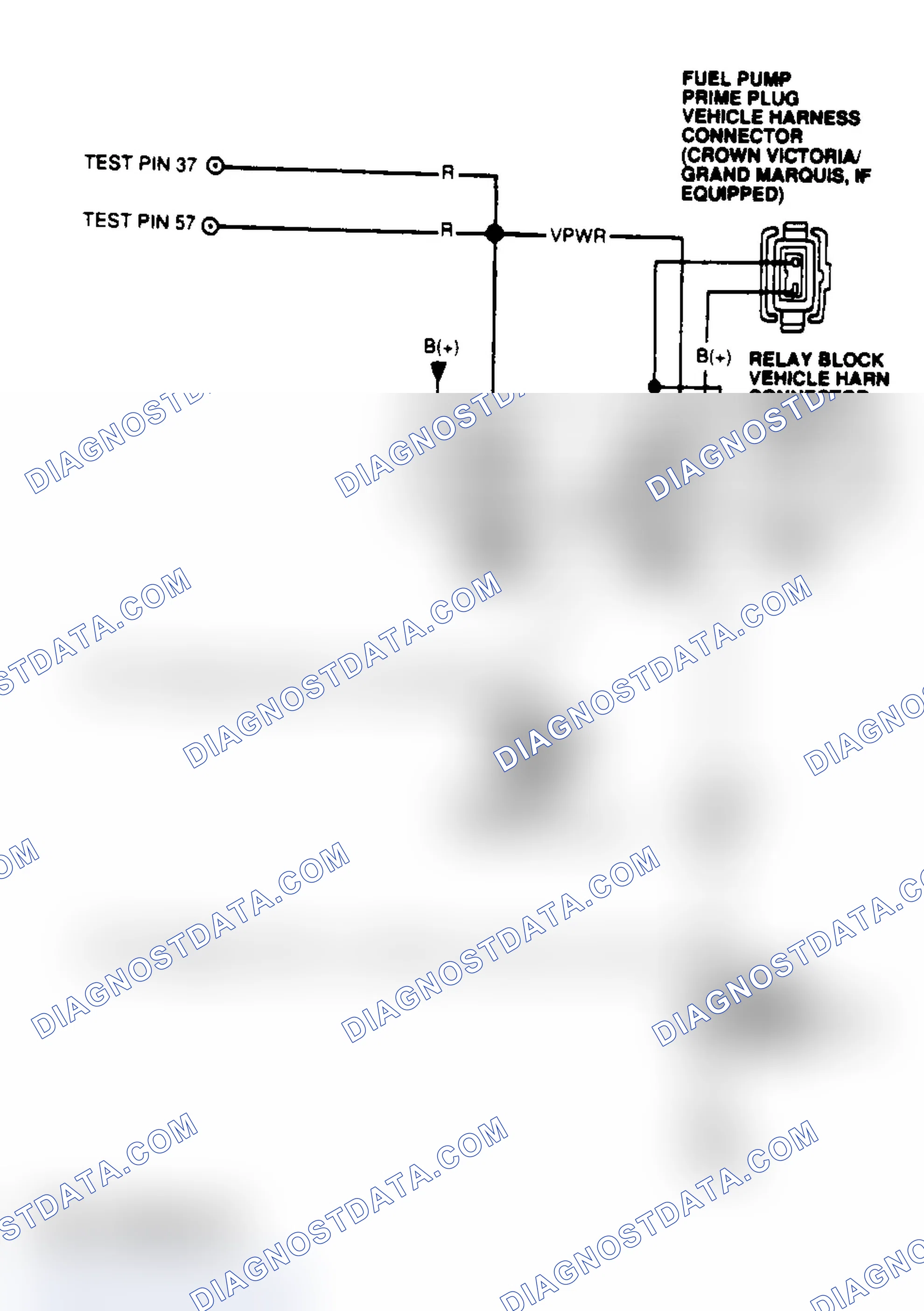 Scheme 57: Fuel Pump Monitor Diagram (Crown Victoria, Grand Marquis & Town Car)