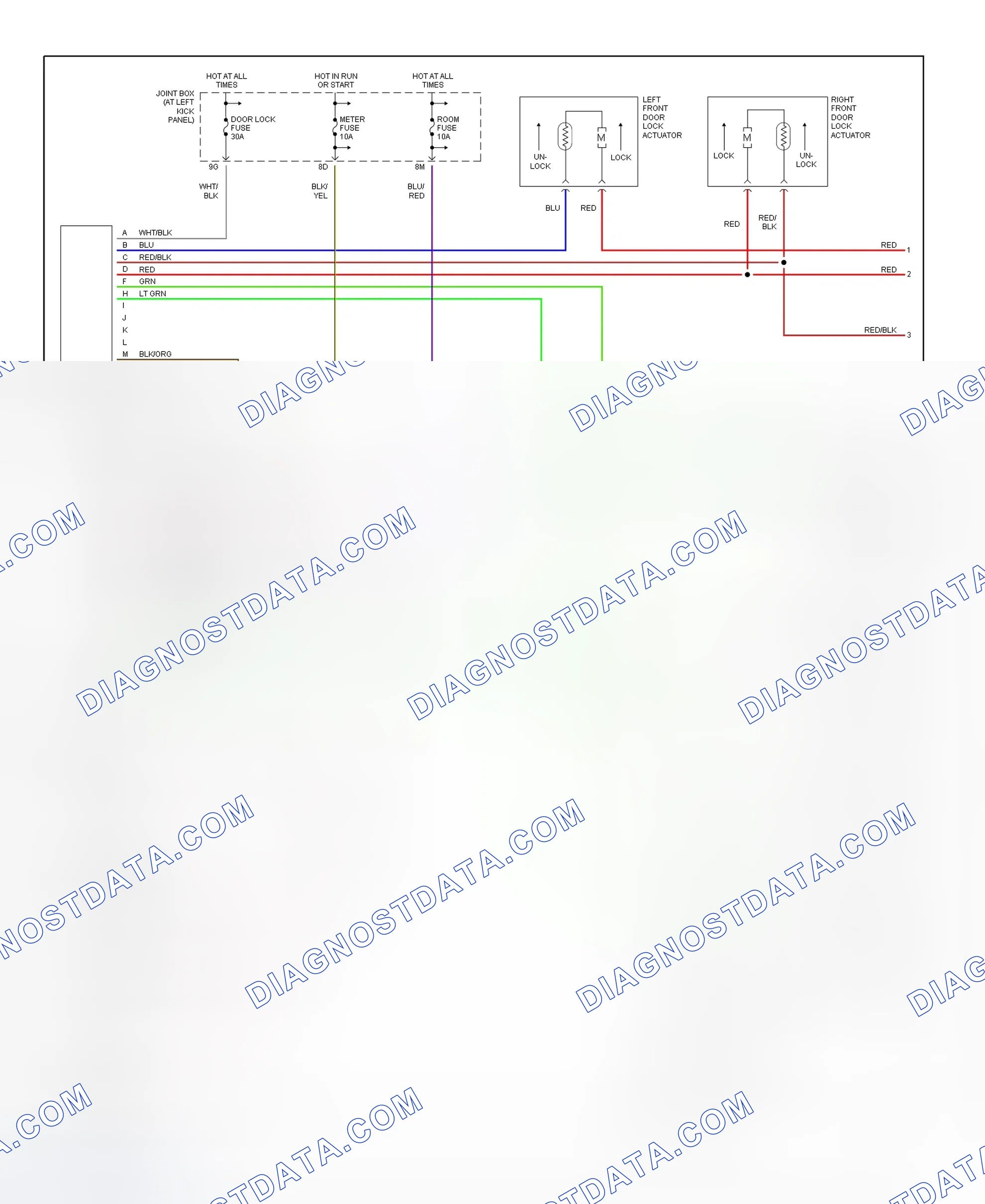 Scheme 47: Power Door Locks & Remote Keyless Entry Wiring Diagrams (1 Of 2)