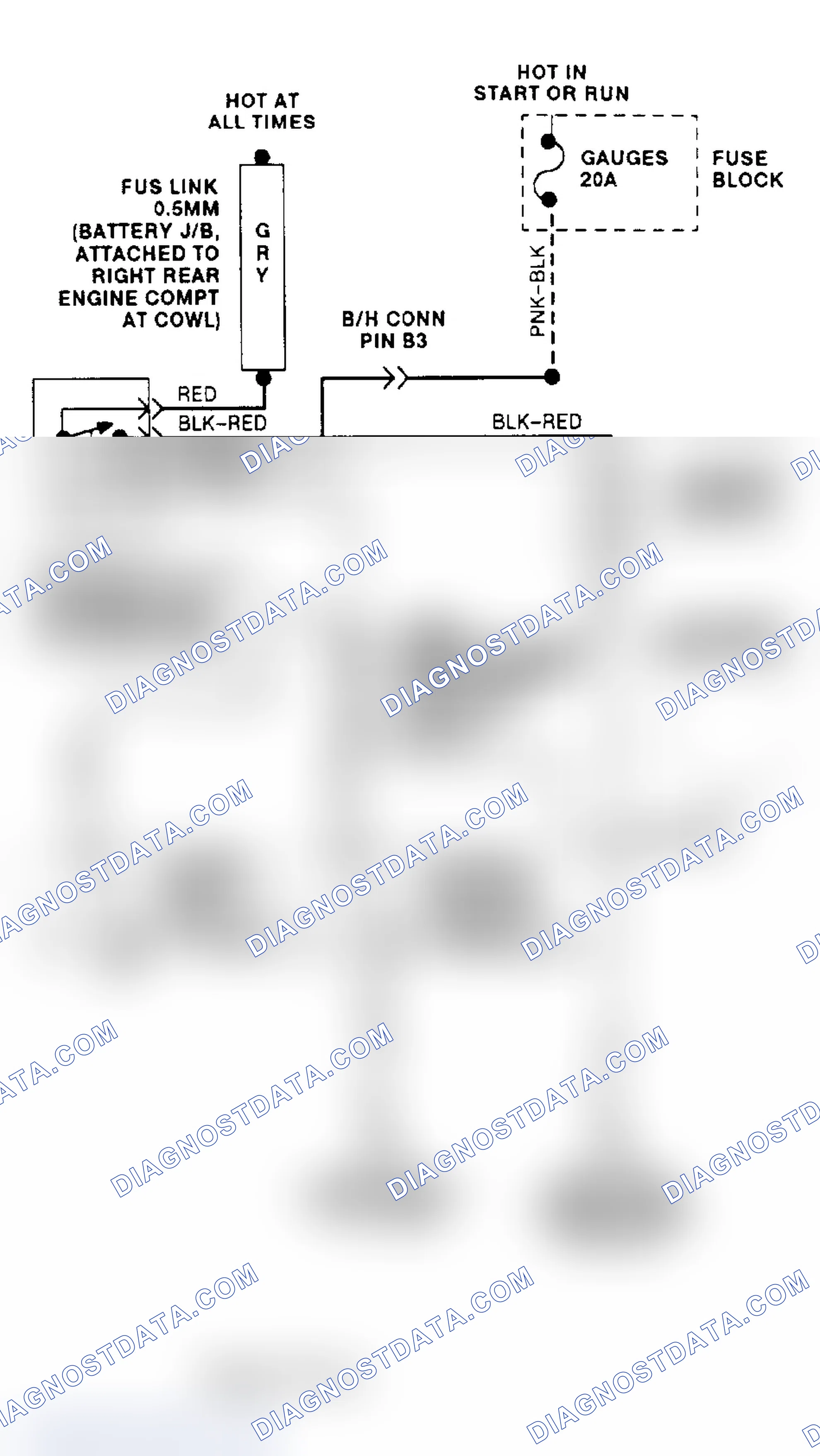 Scheme 4: Cooling Fan Circuit Wiring Diagram ("C" & "K" Series - 7.4L VIN N)