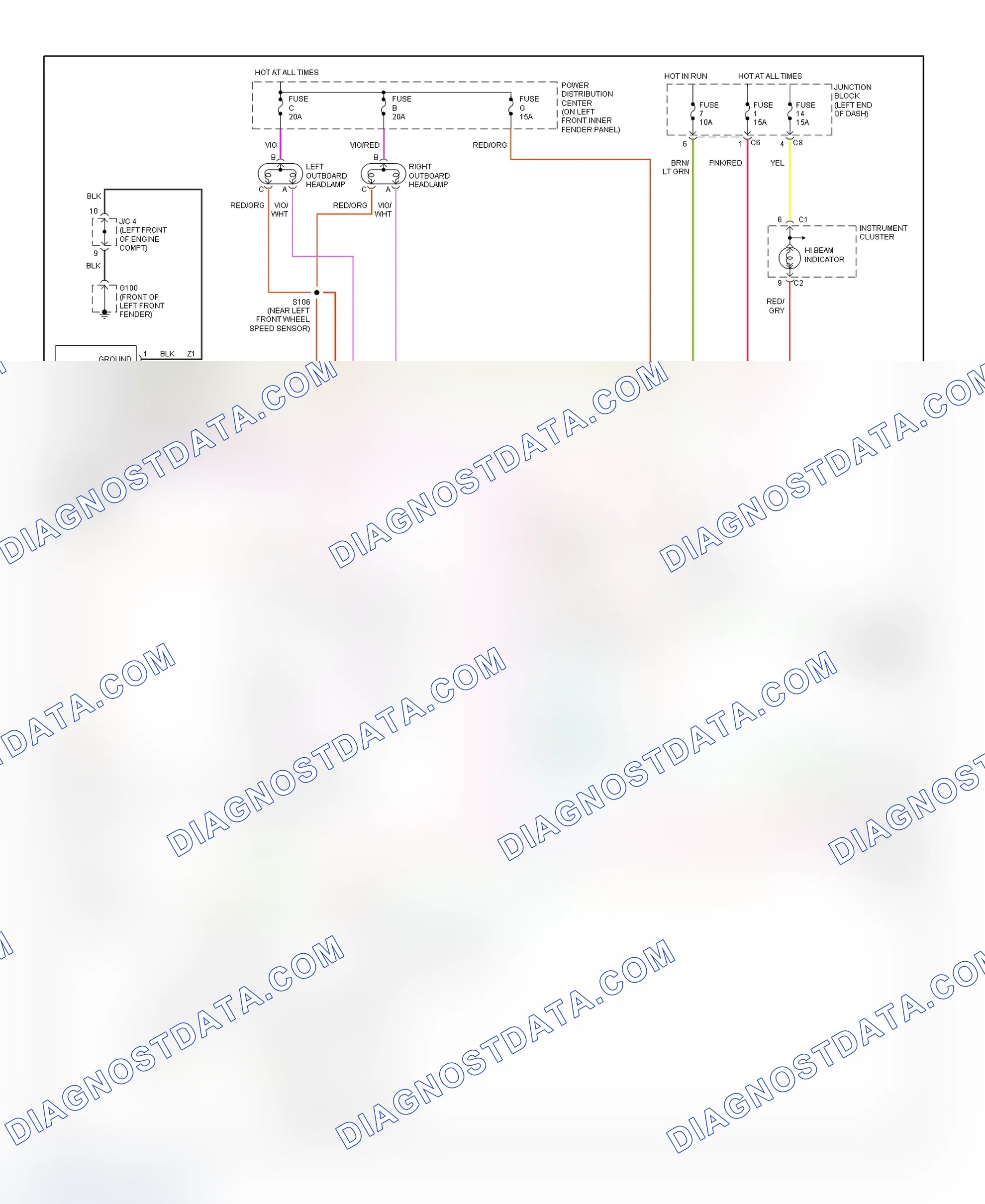 Scheme 21: Daytime Running Lights Wiring Diagram (Ram Pickup - Without Quad Headlights)