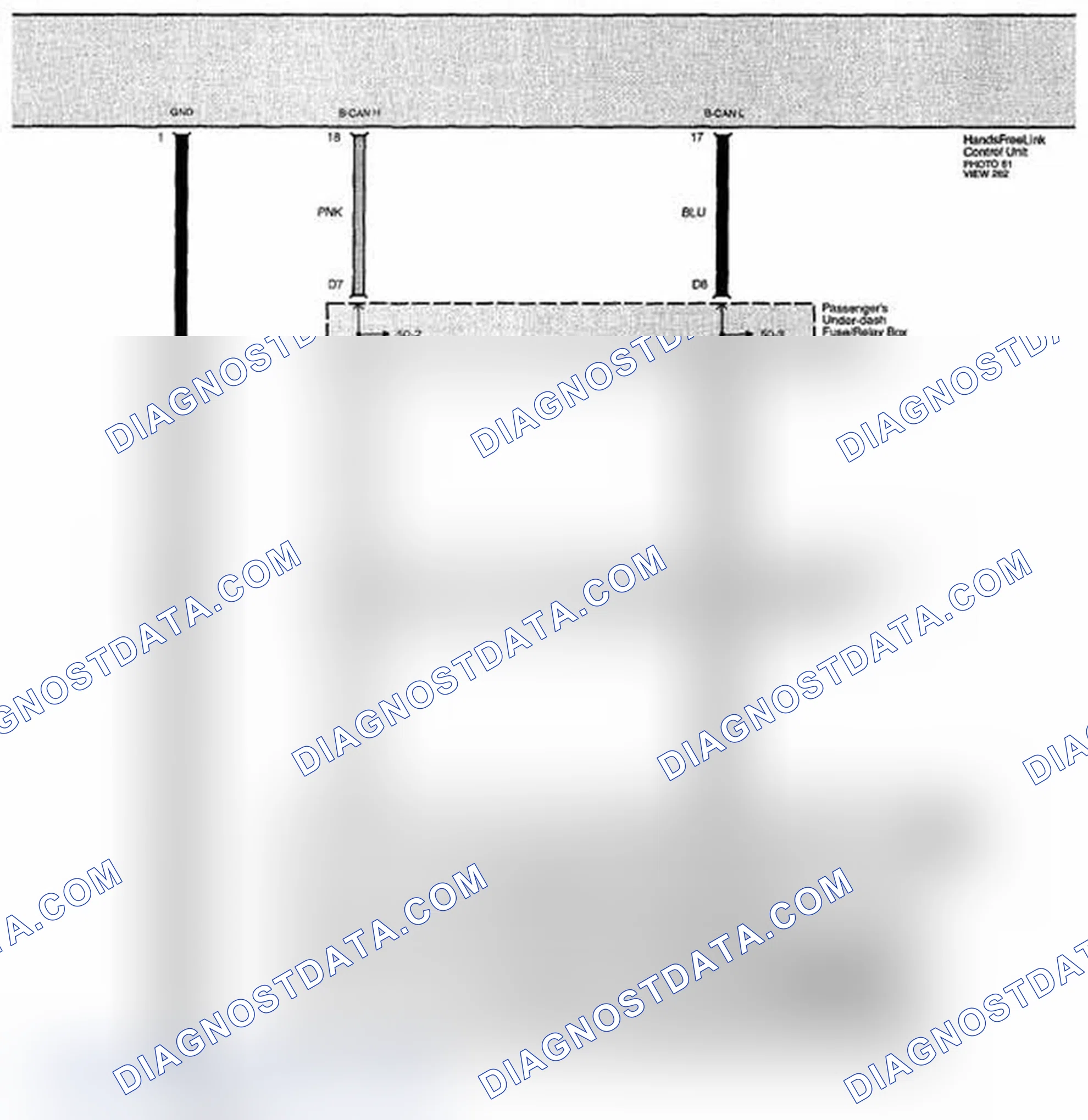 Scheme 310: HFL System (HandsFreeLink) Circuit Diagram - Without Navigation (Page 152-4)
