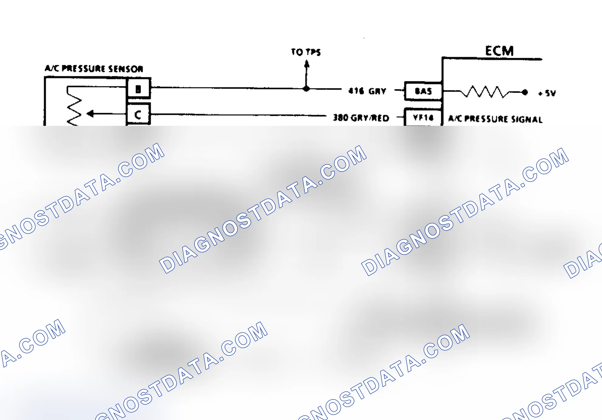 Scheme 343: Code 66 Schematic, A/C Pressure Sensor Volt Out Of Specs