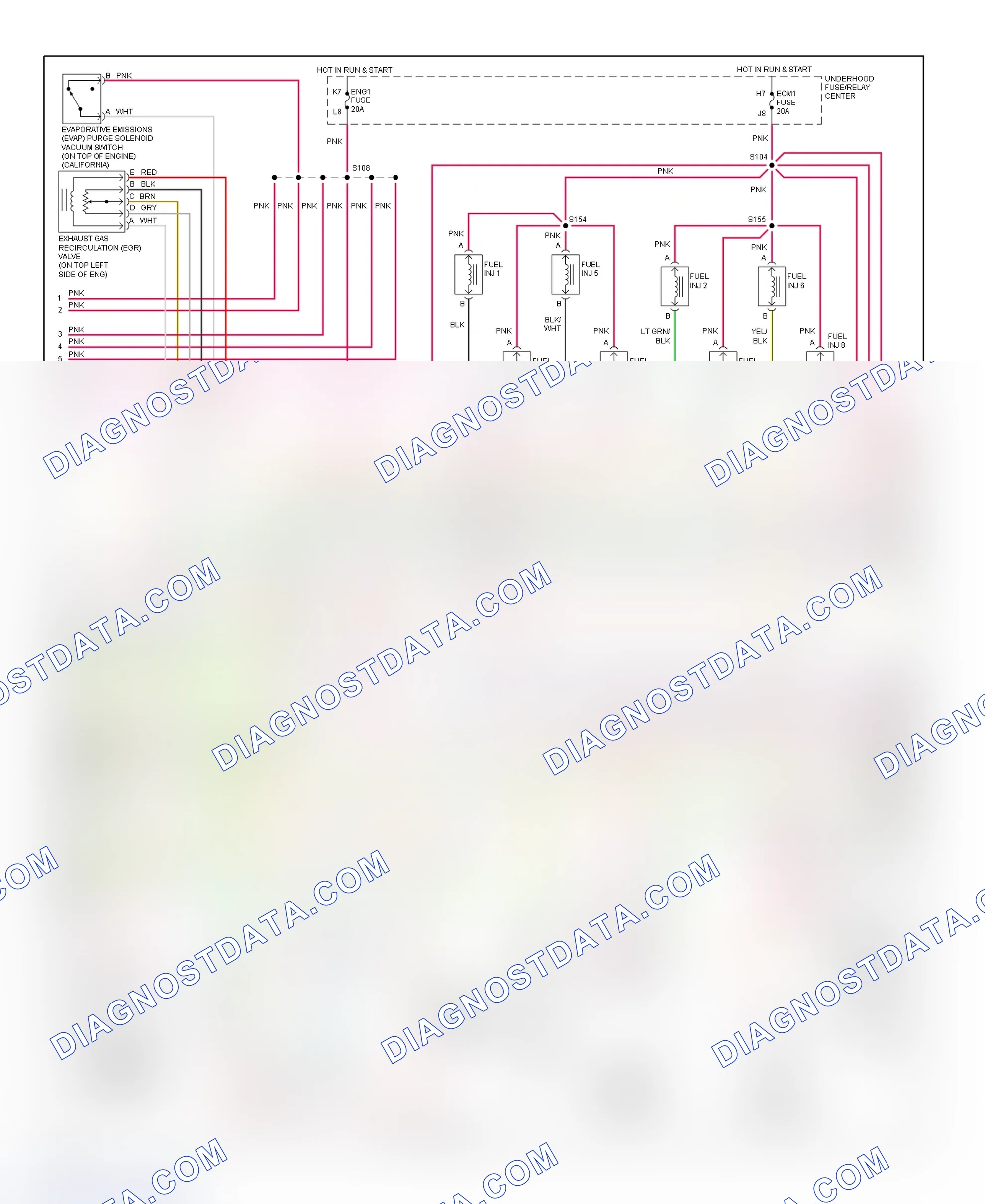 Scheme 98: PCM Wiring Diagram (Pickup - 7.4L - 2 Of 4)