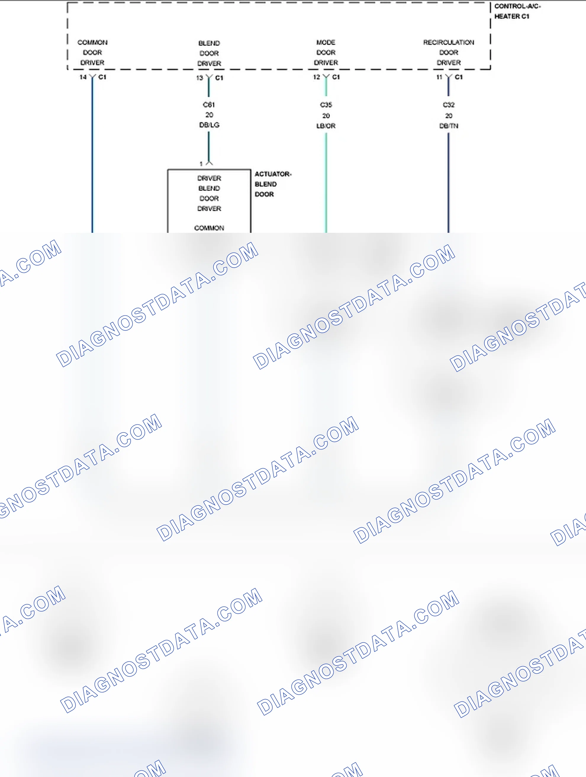 Scheme 9: B1058-11-RECIRCULATION DOOR CONTROL - CIRCUIT SHORT TO GROUND