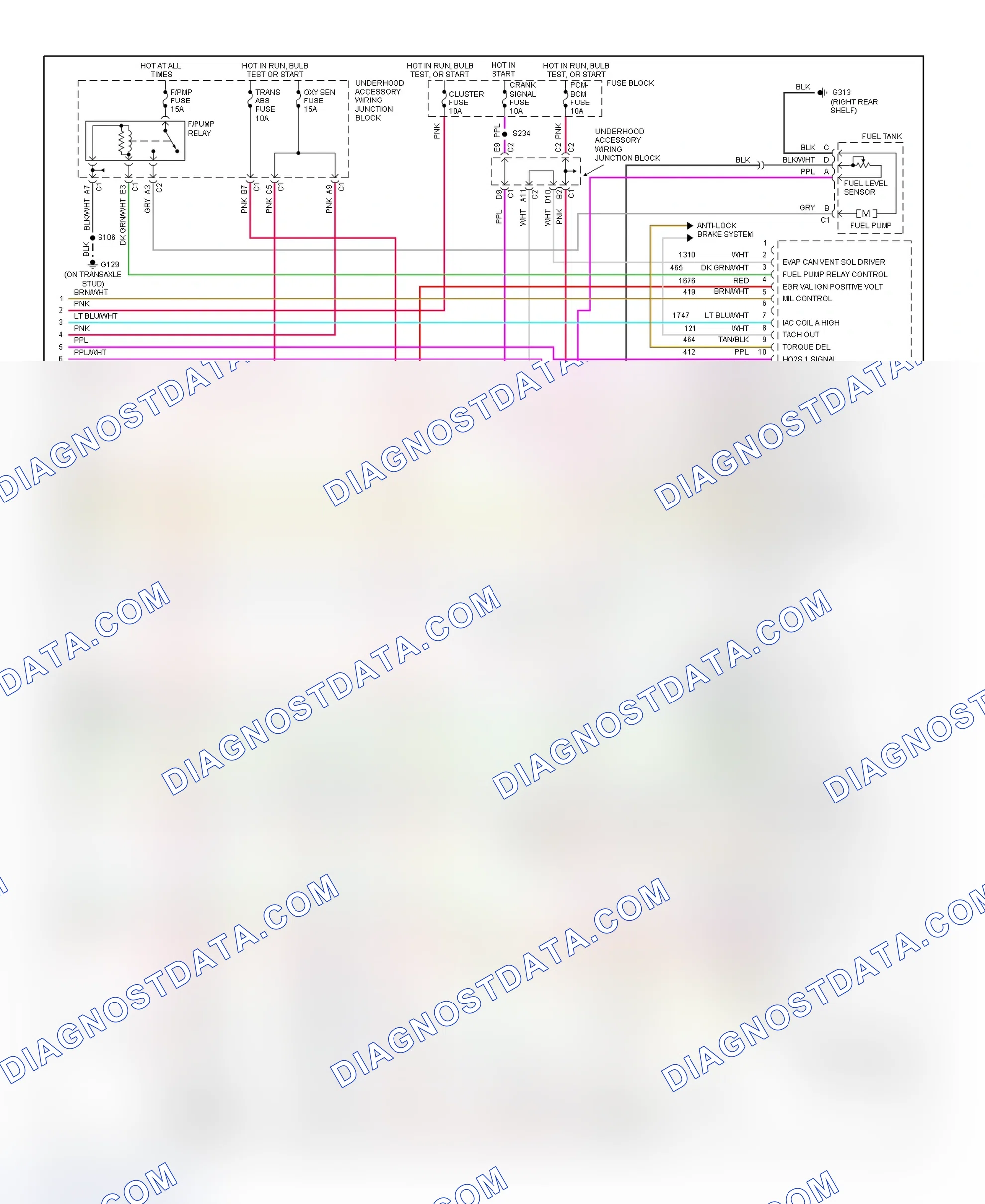 Scheme 125: PCM Wiring Diagram (Intrigue - 3.5L - 4 Of 4)