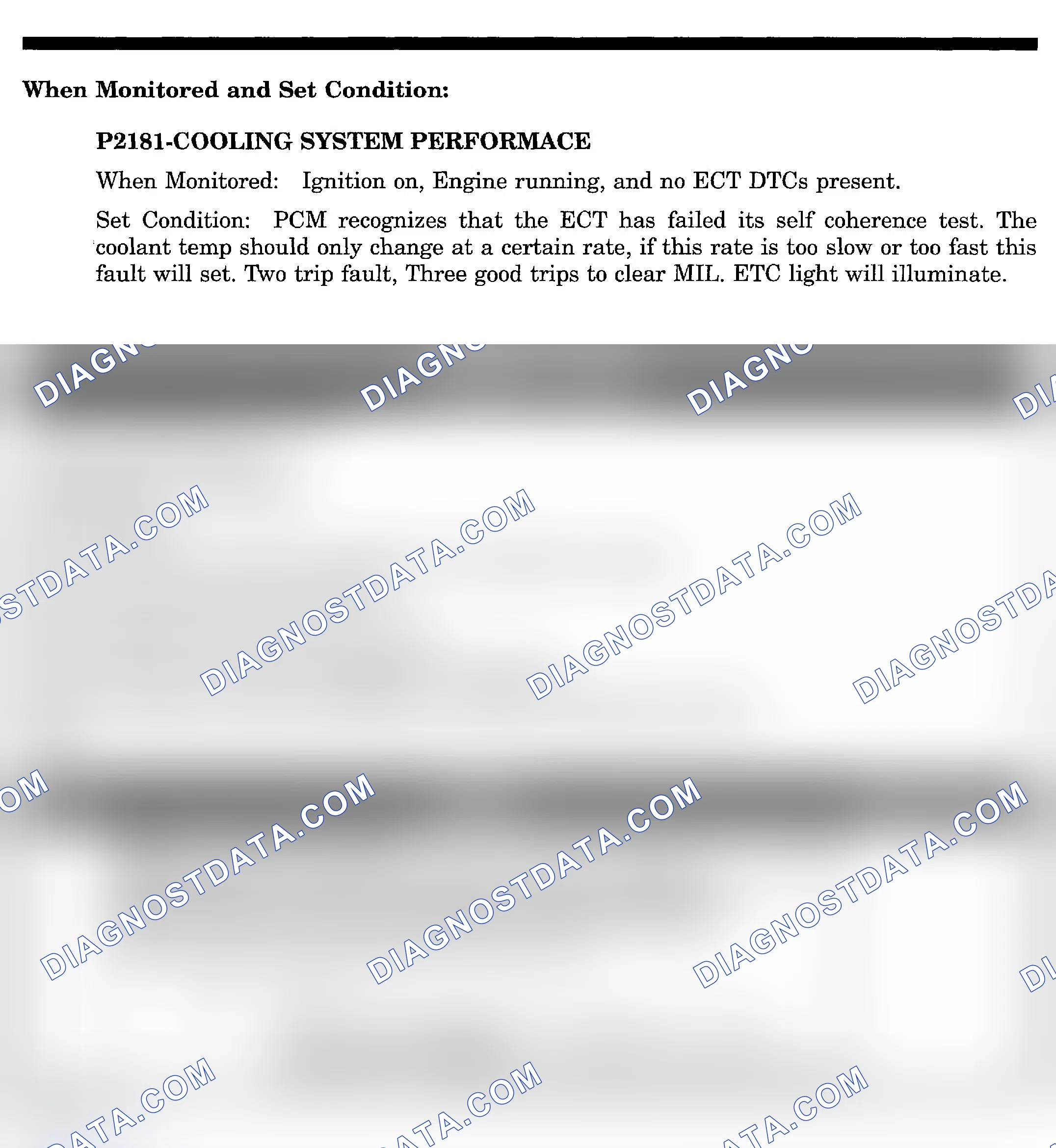 Scheme 723: DTC P2181: COOLING SYSTEM PERFORMANCE