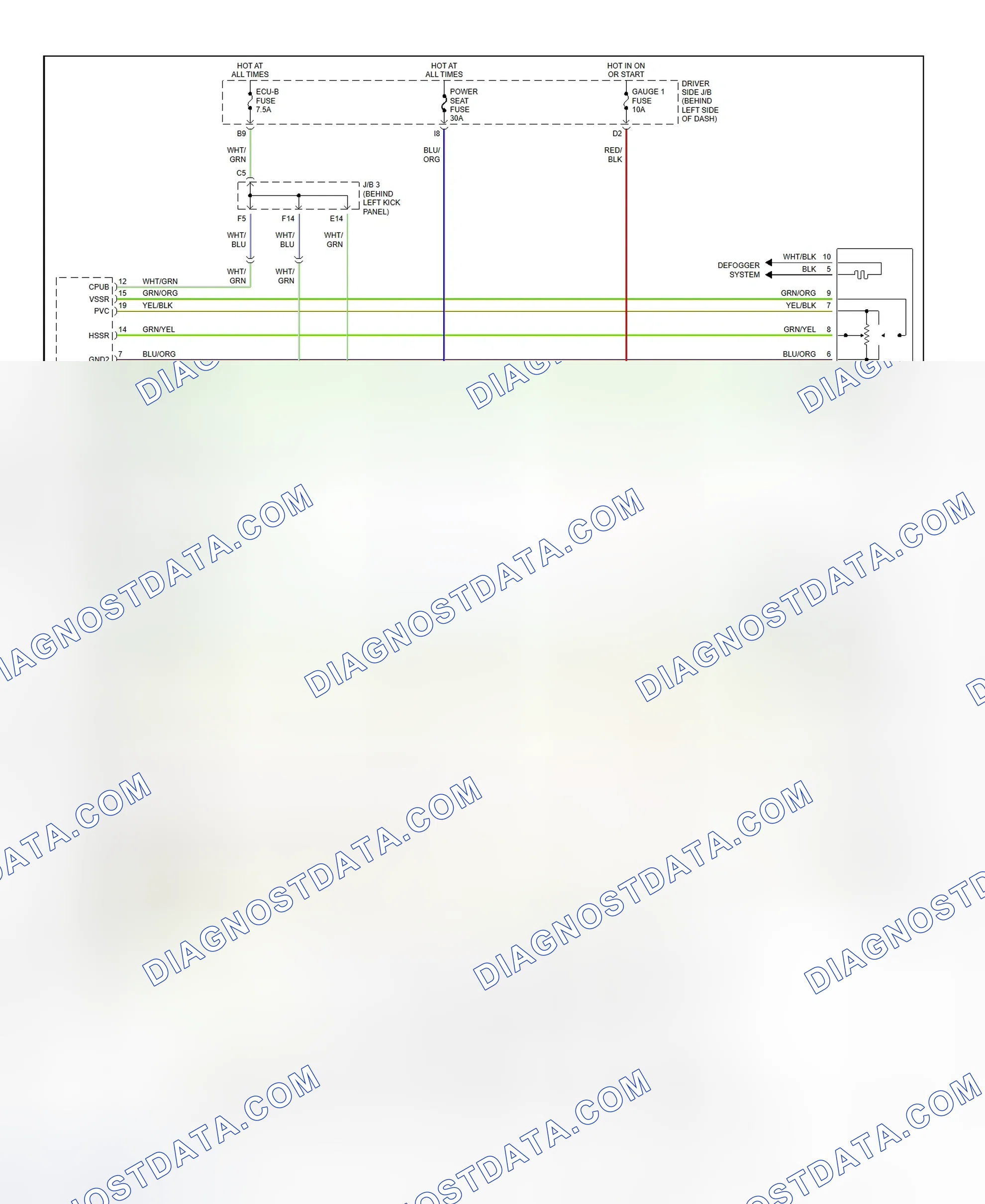Scheme 24: Memory Power Mirror System Wiring Diagram (Avalon)