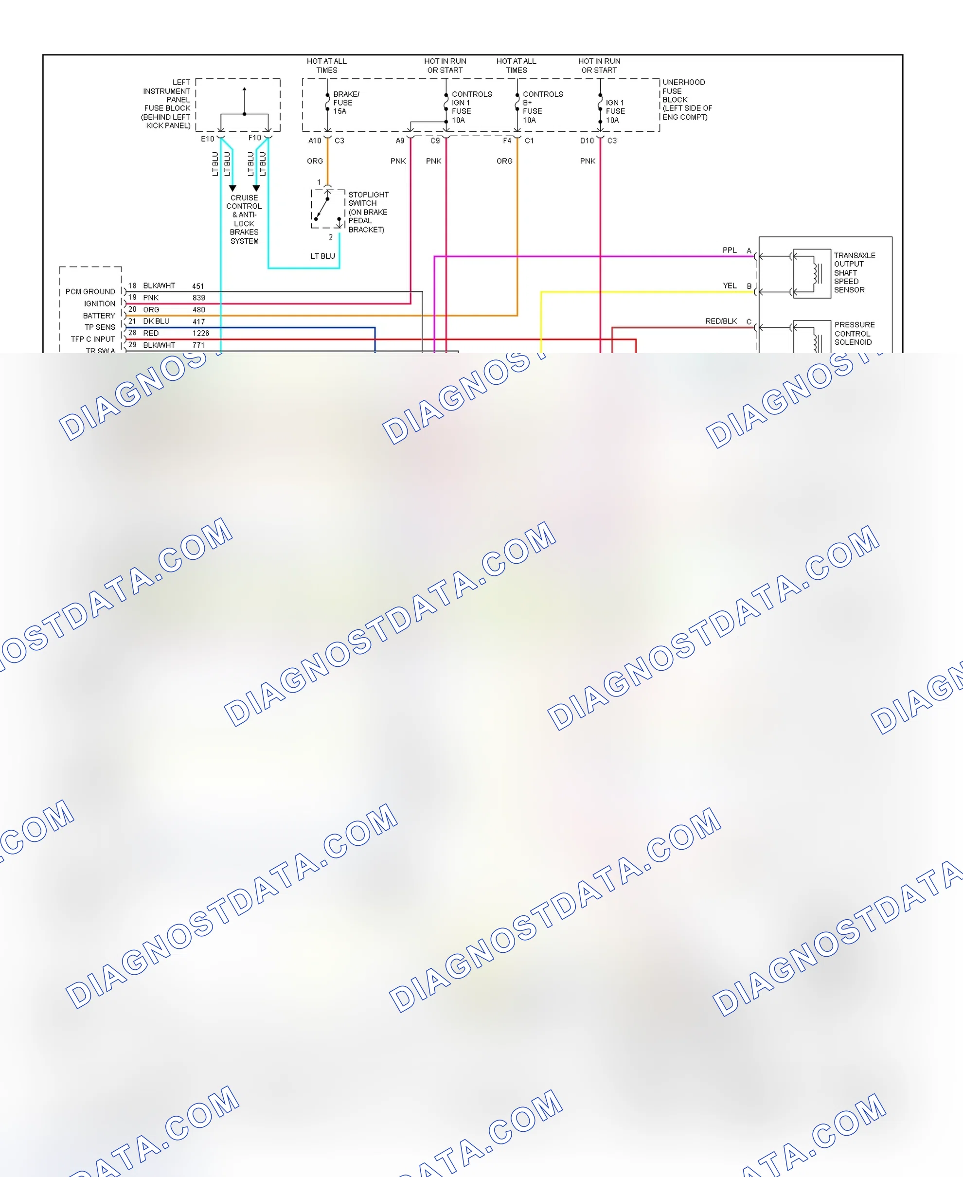 Scheme 118: Transaxle Electronic Control System Wiring Diagram (Saturn LS, LS1 & LW1)