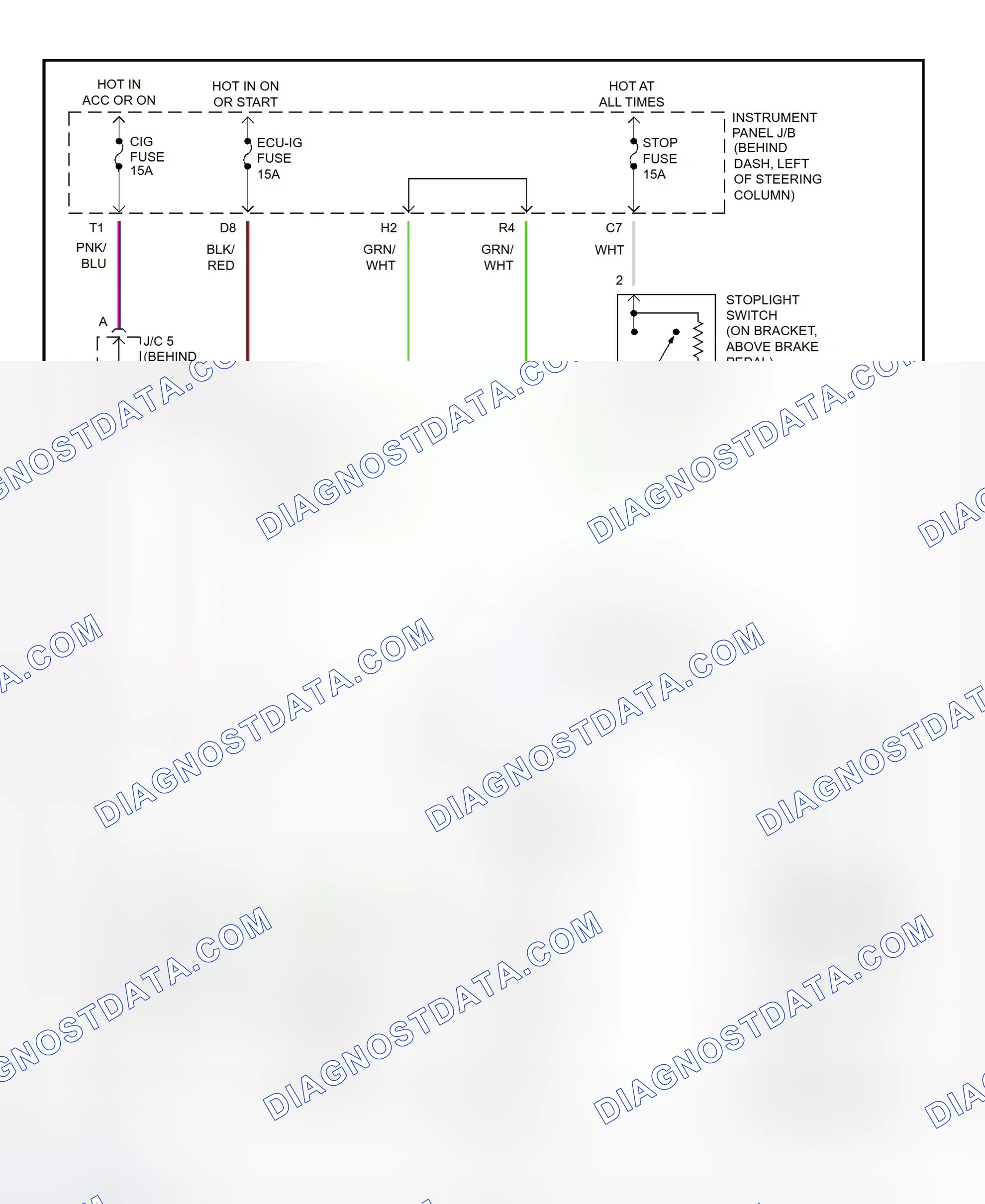 Scheme 342: Shift Interlock System Wiring Diagram (2001 - Toyota Camry 2.2L CNG)