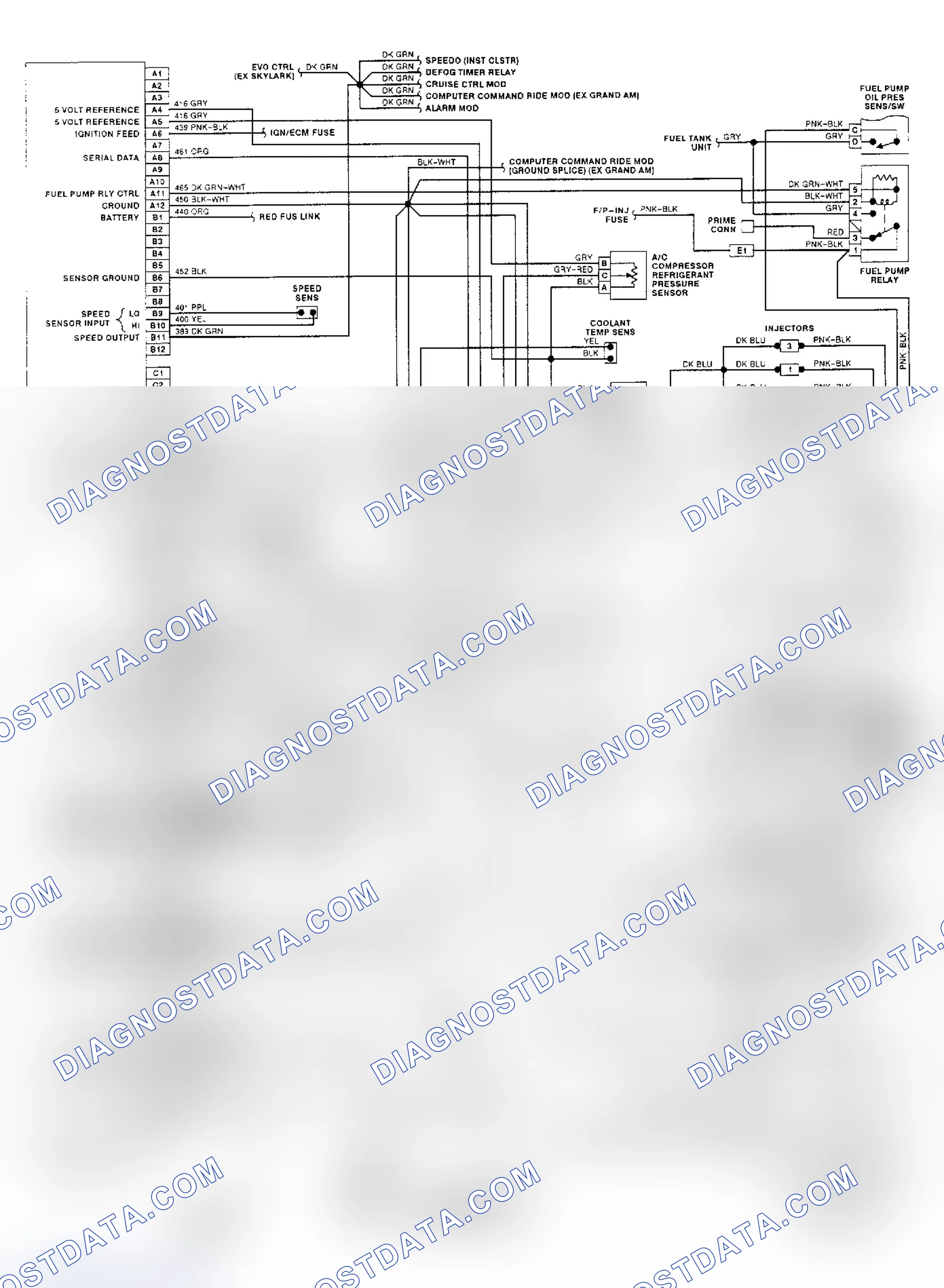 Scheme 17: 3.3L (VIN N) ECM Wiring Diagram (Achieva, Grand Am & Skylark)