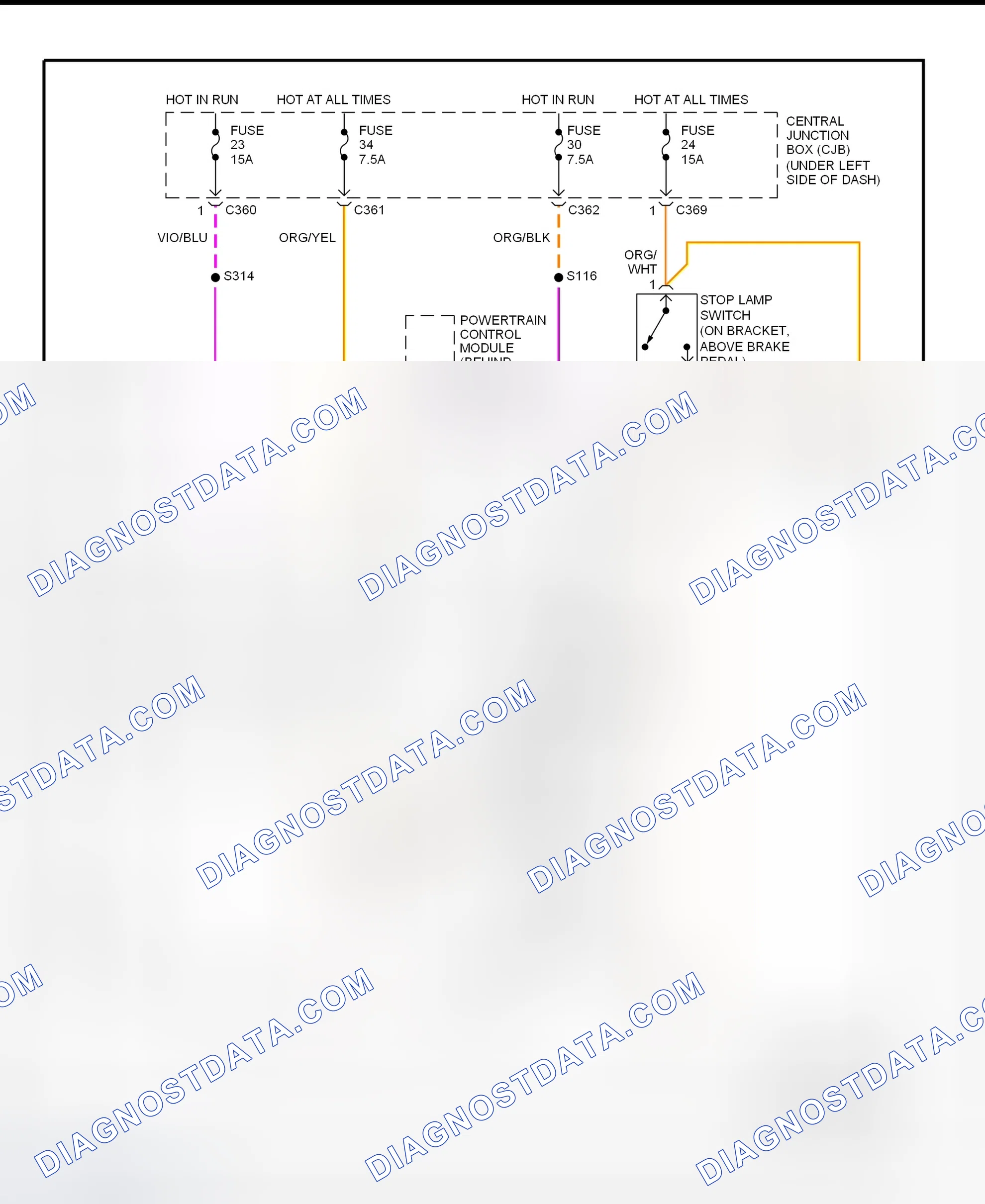 Scheme 140: Shift Interlock System Wiring Diagram (1998 Contour & Mystique)