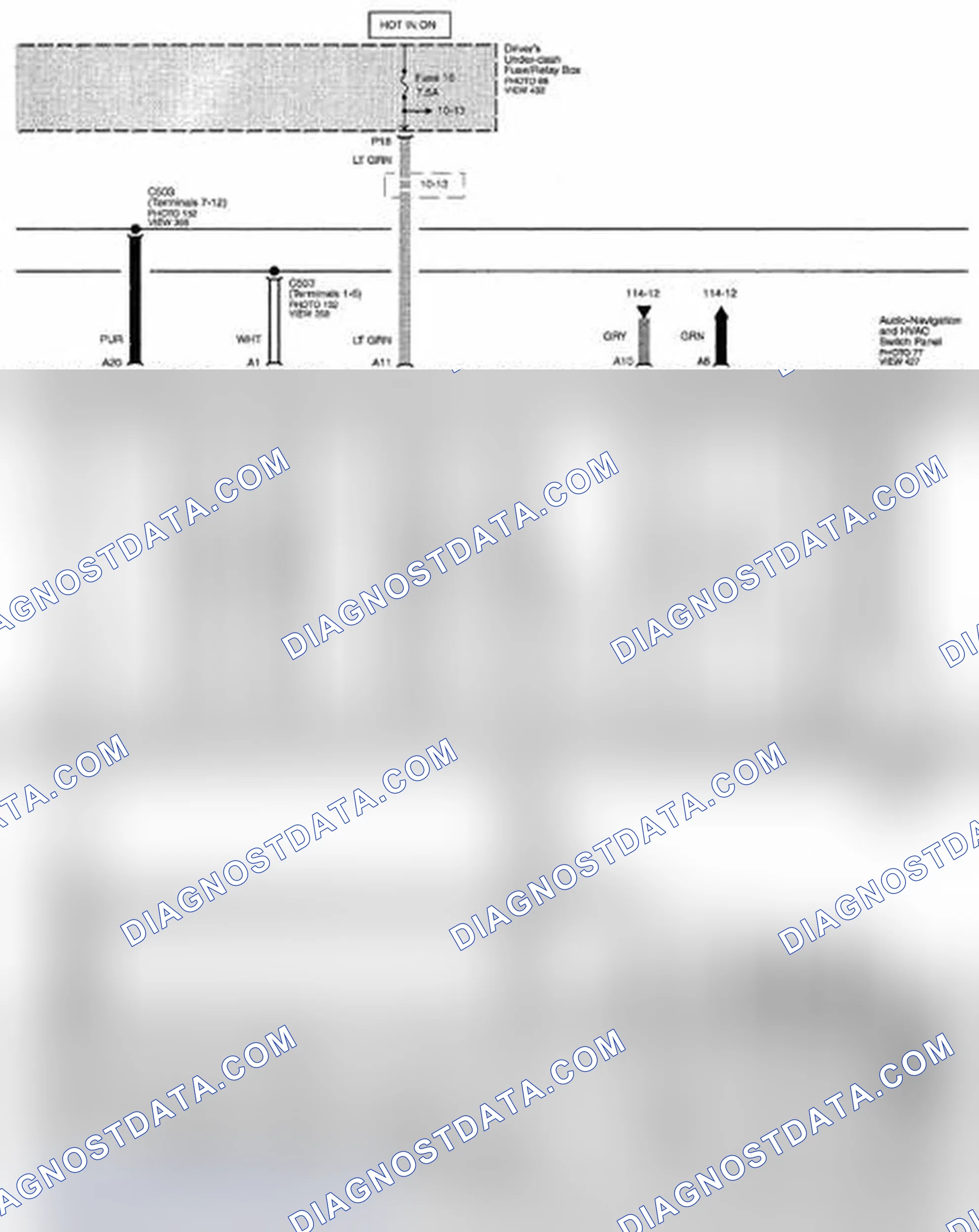Scheme 353: Navigation System Circuit Diagram (Page 156-1)