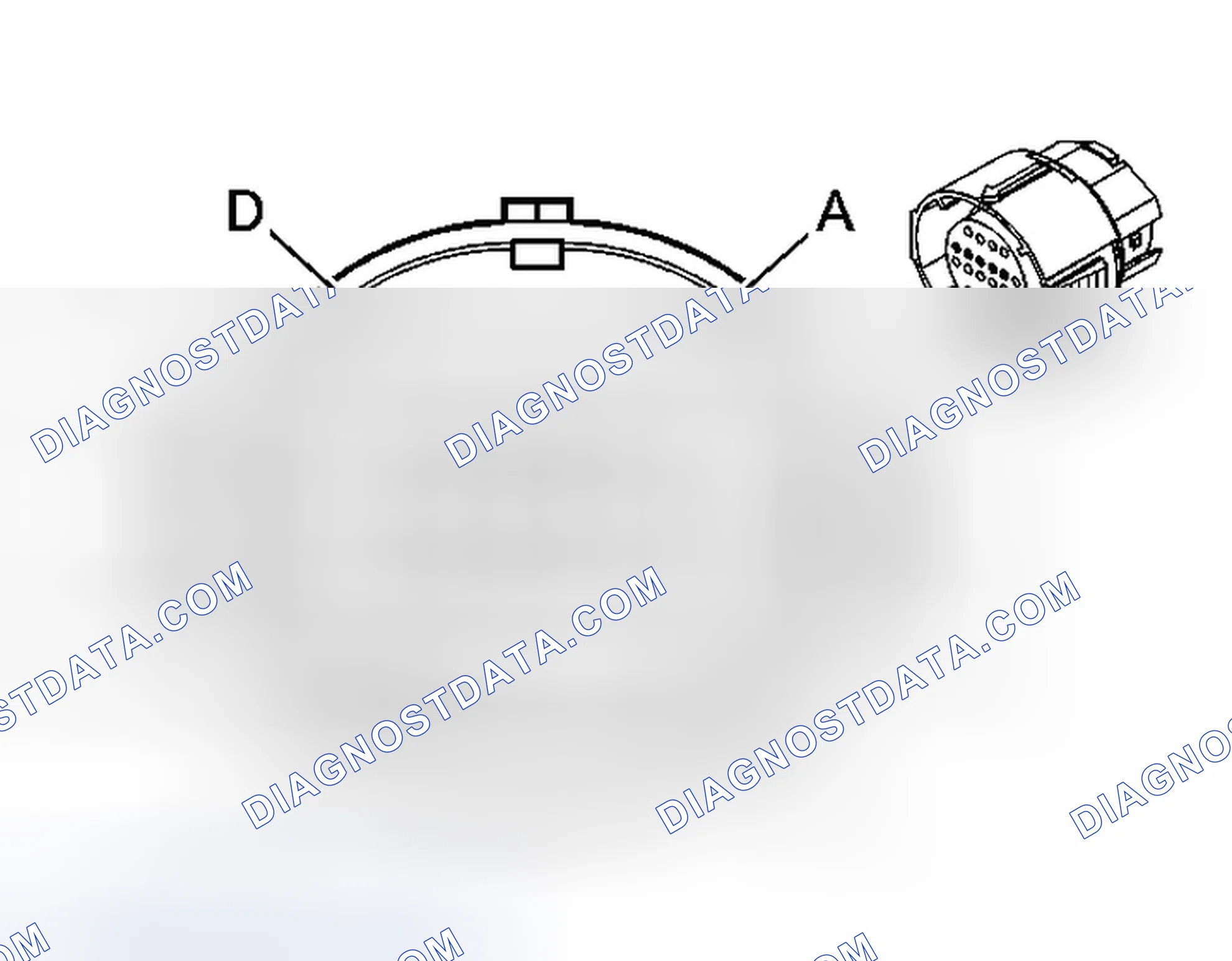 Scheme 203: Automatic Transmission Inline 20-Way Connector End View
