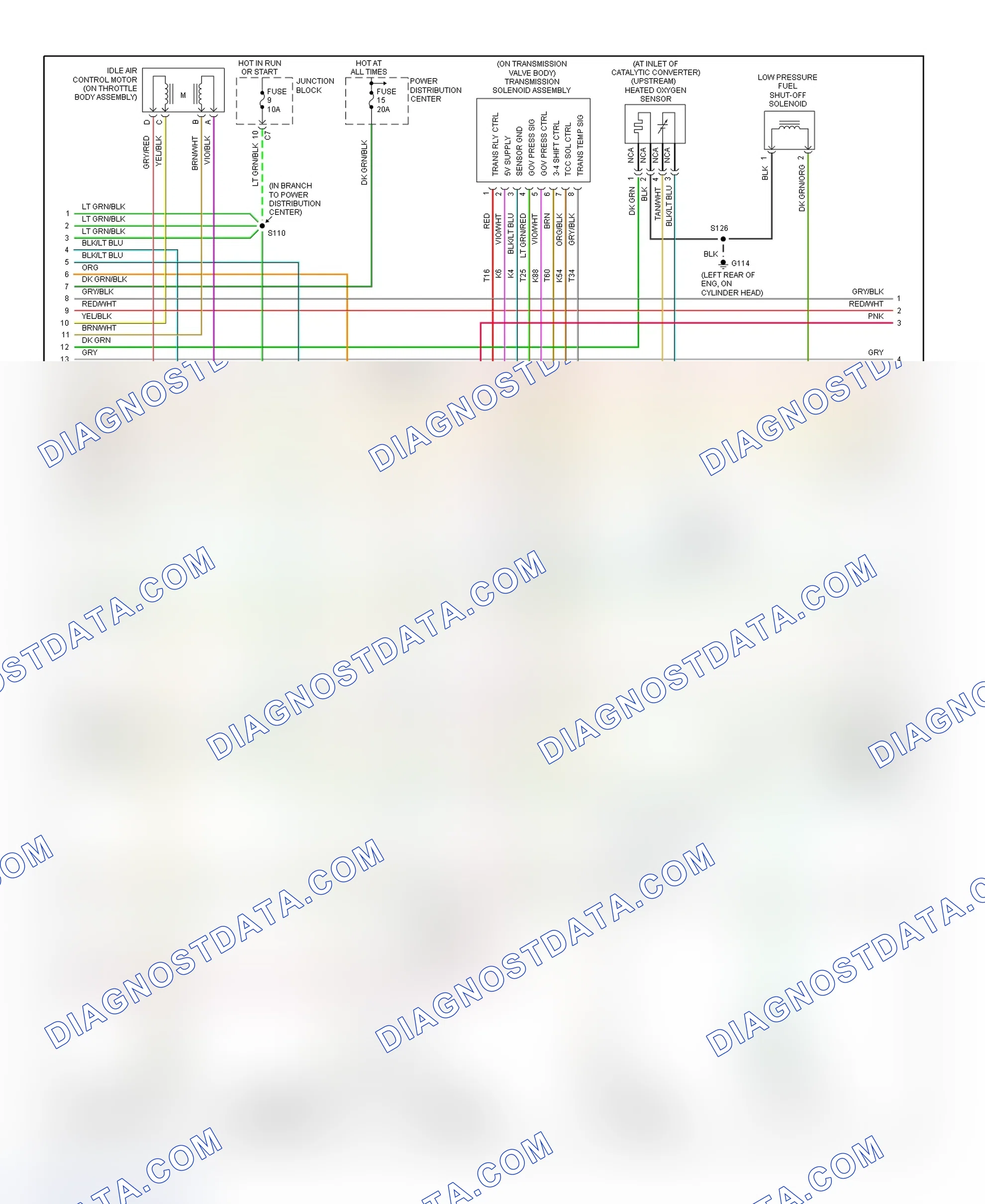 Scheme 59: PCM Wiring Diagram (Ram Van & Ram Wagon - 5.2L CNG - 2 Of 3)