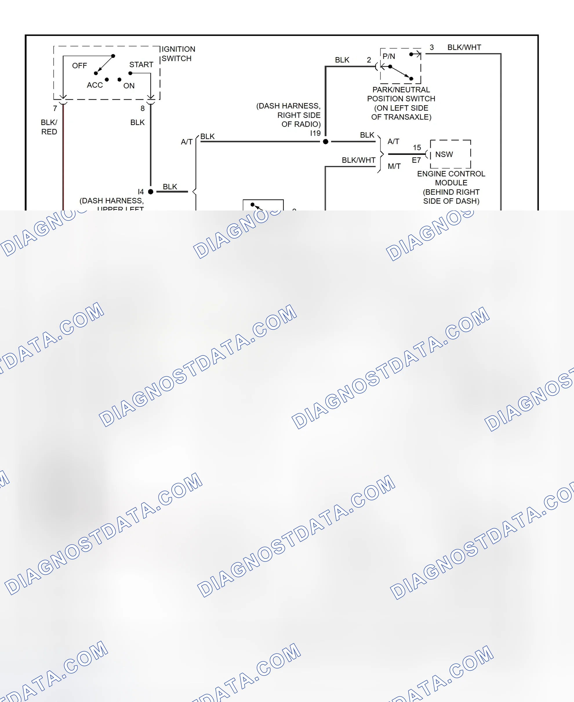 Fig. 35: Starting System Wiring Diagram (Tercel)