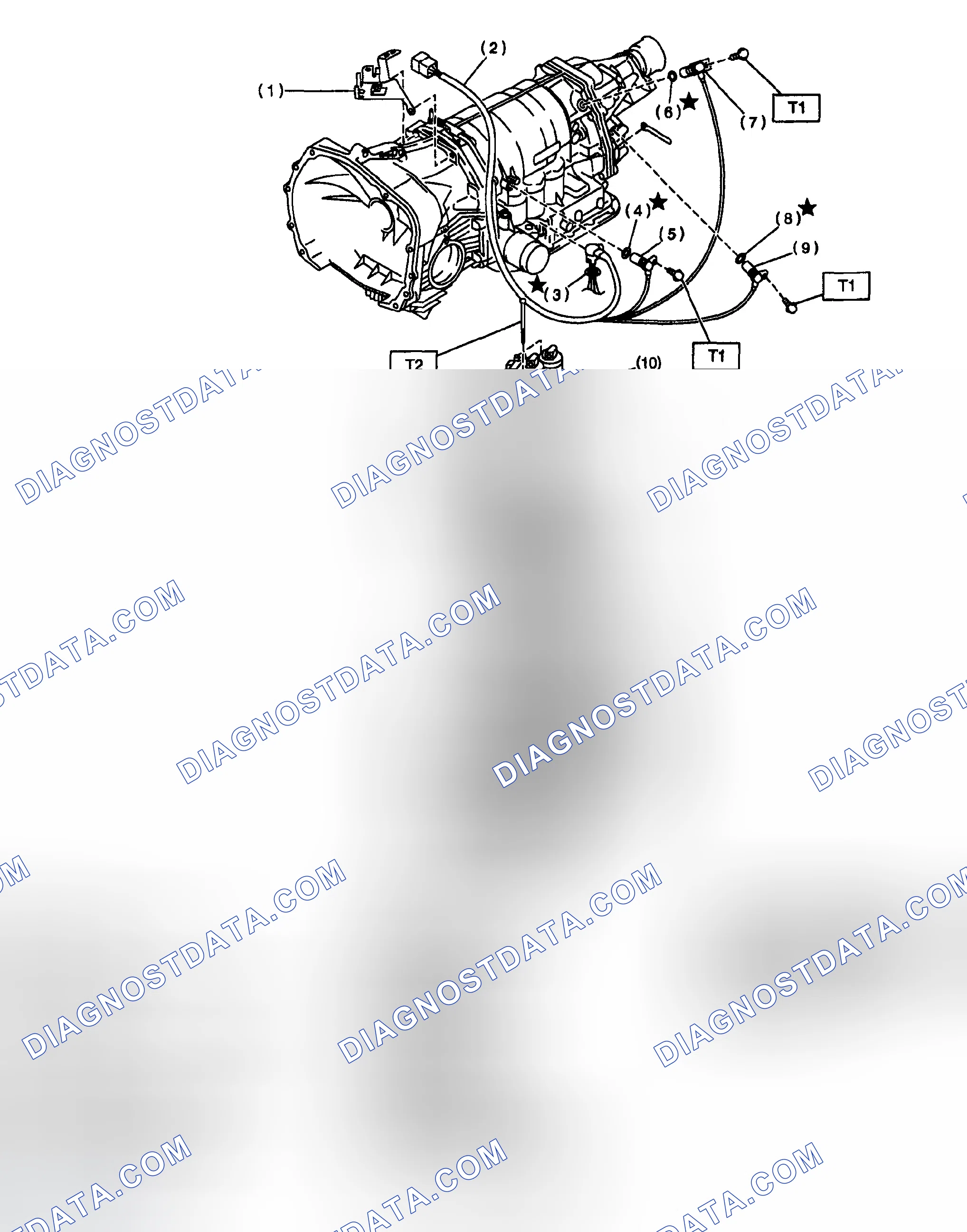 Scheme 1163: Exploded View Of Control Valve & Harness Routing