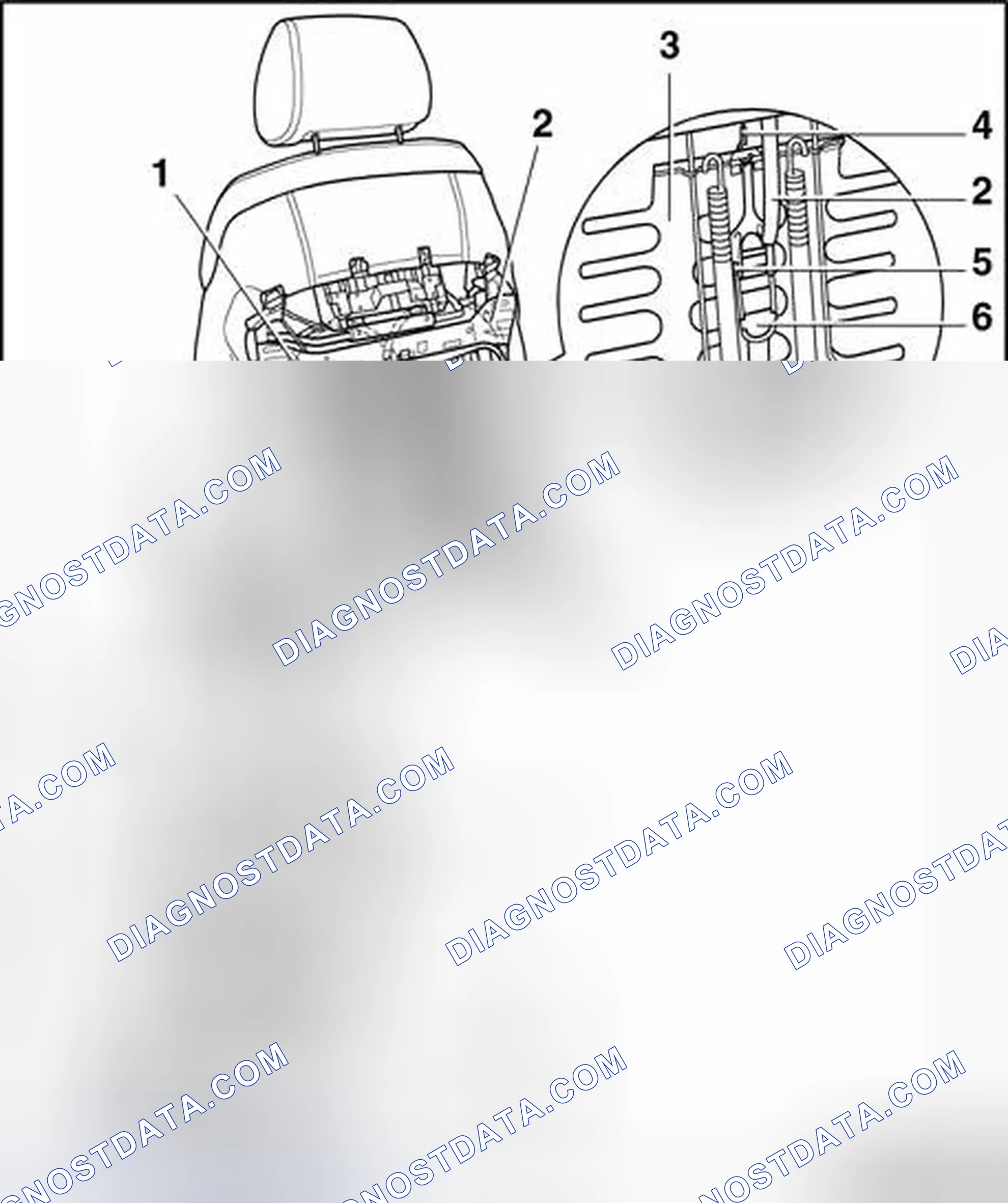 Scheme 14: Lumbar Support Adjustment Motor, Removing and Installing