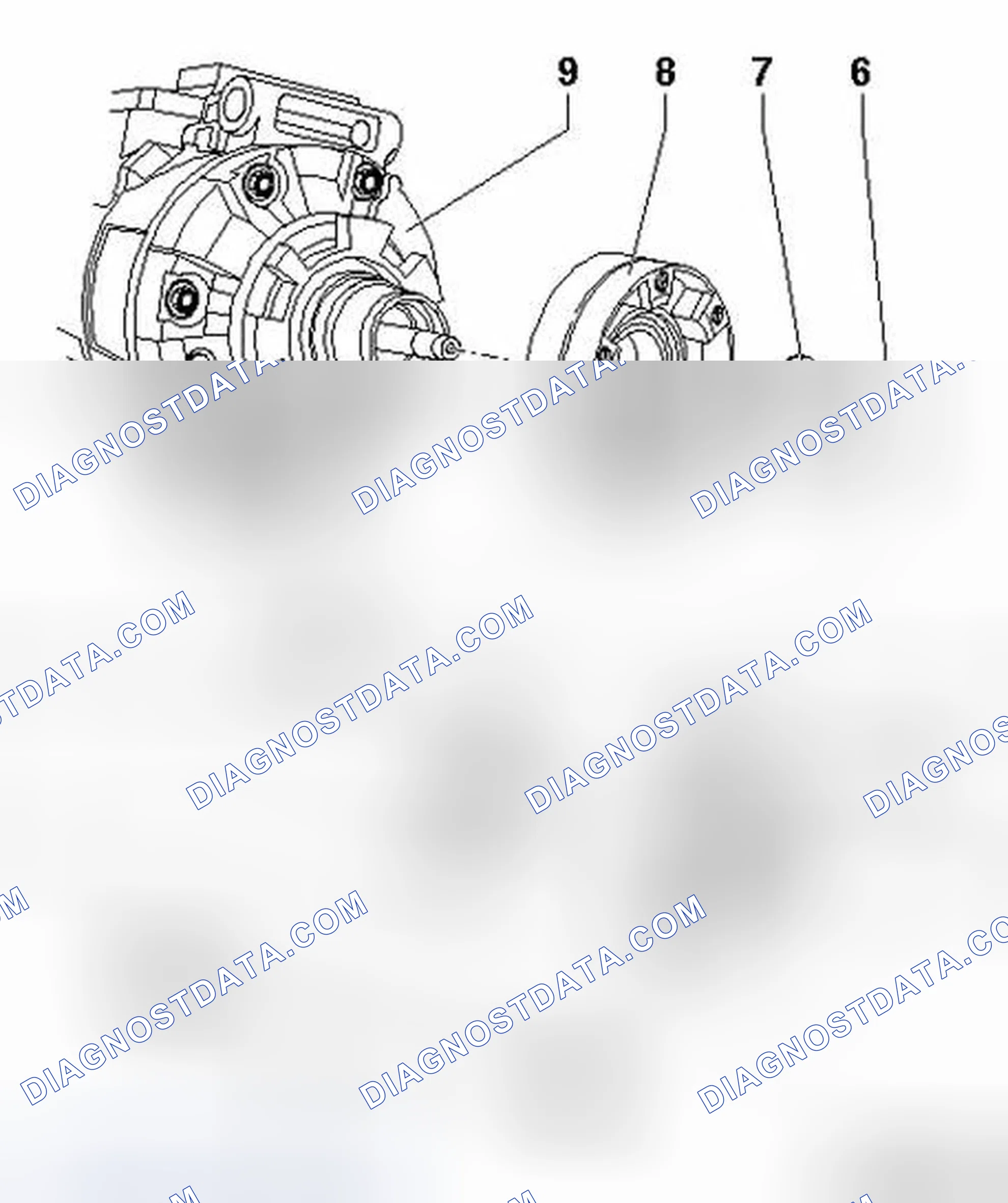 Scheme 164: Compressor drive unit, checking, replacing