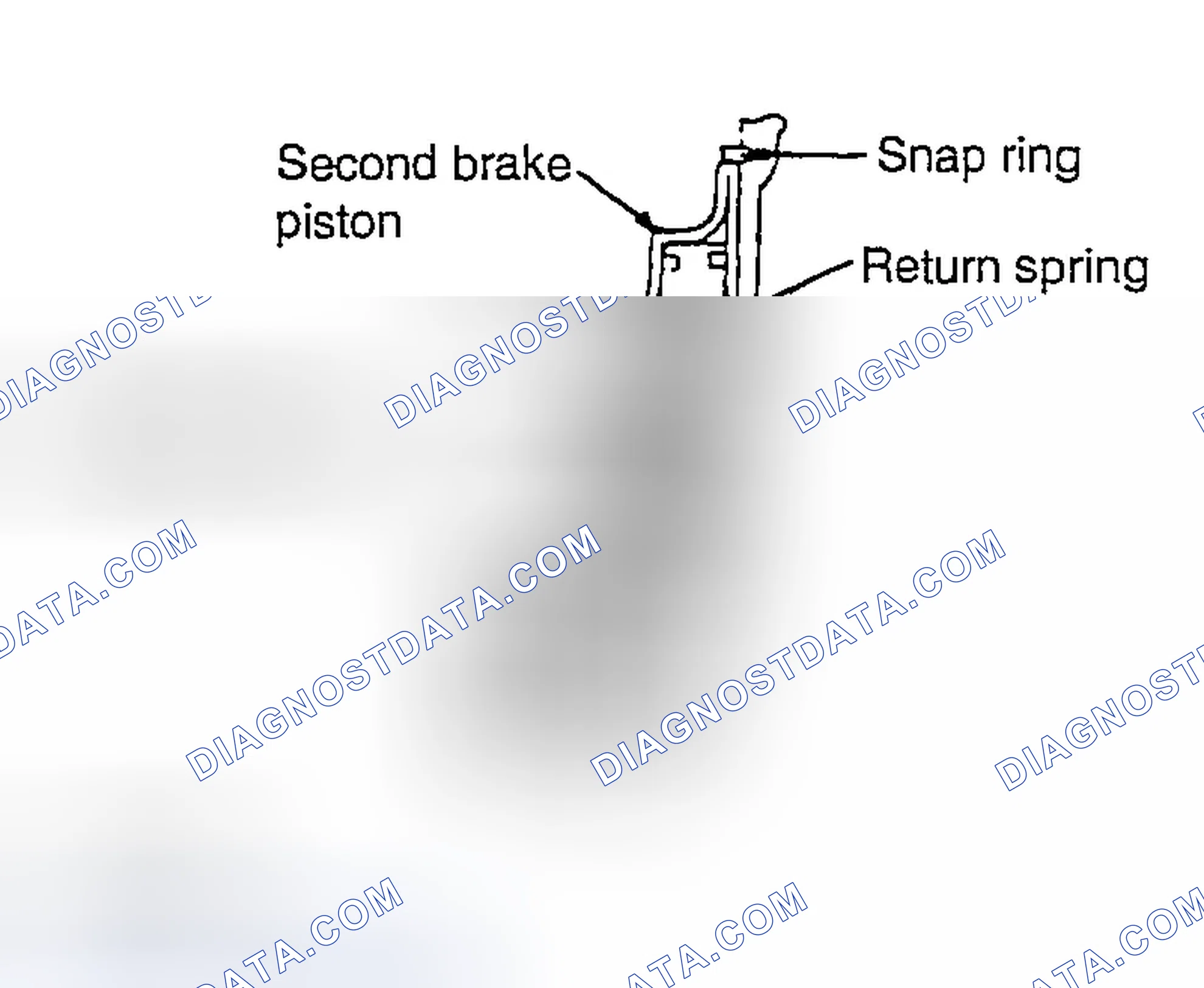 Scheme 83: Identifying Second Brake Piston, Snap Ring & Return Spring