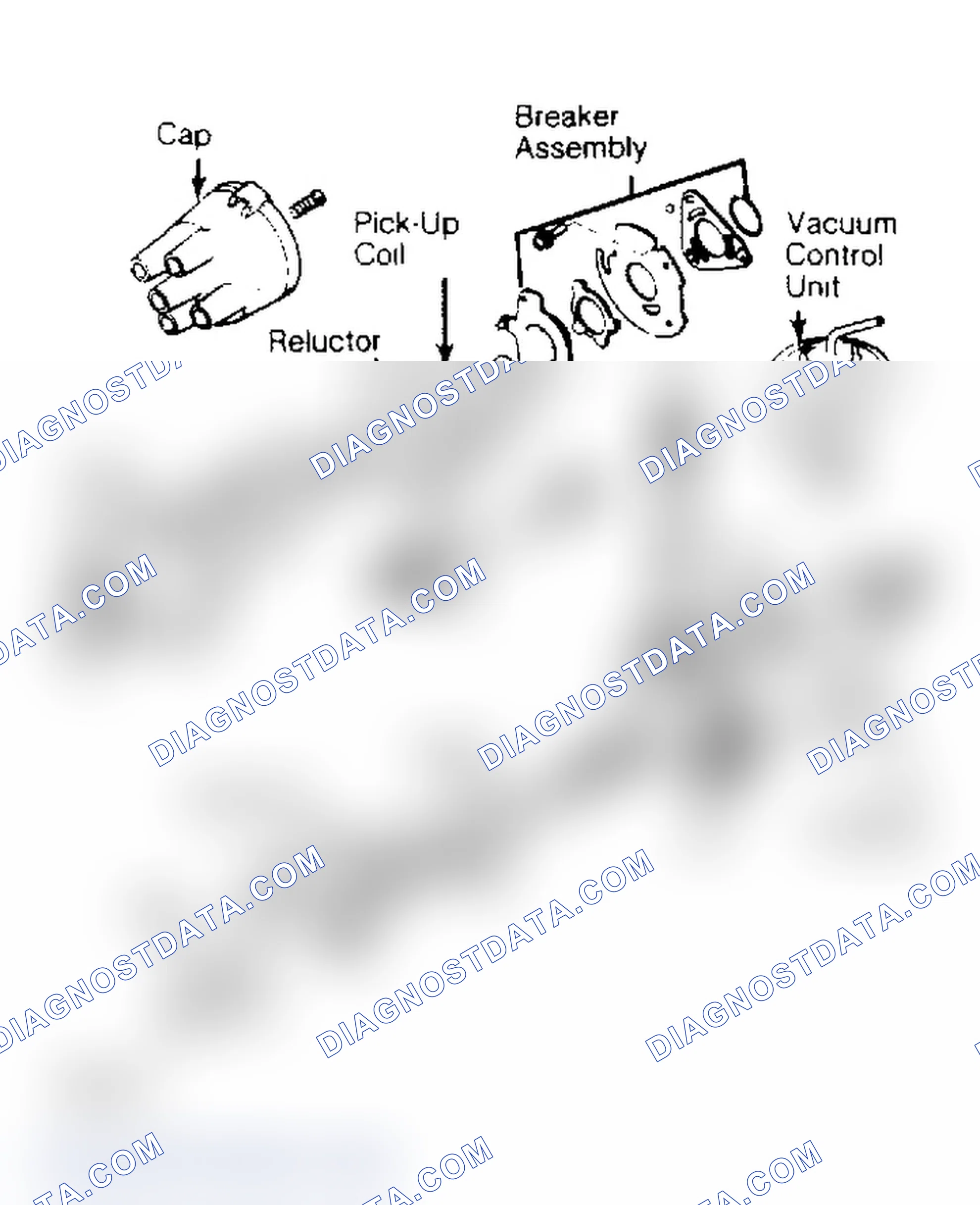Scheme 3: Exploded View of Mazda GLC Distributor. Note location of governor springs for reassembly.