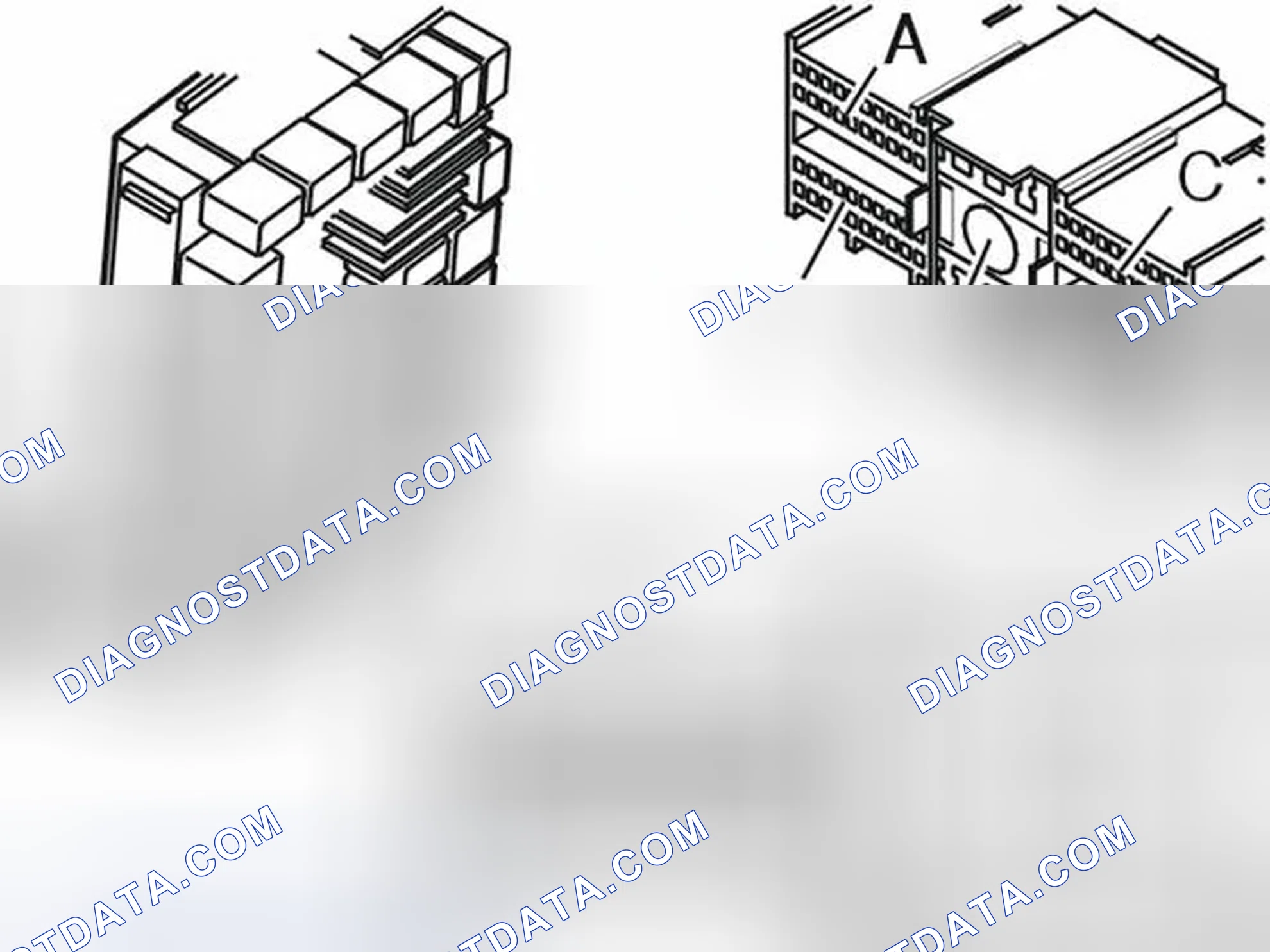 Scheme 227: Rear Electronic Module (REM) Connectors A-E