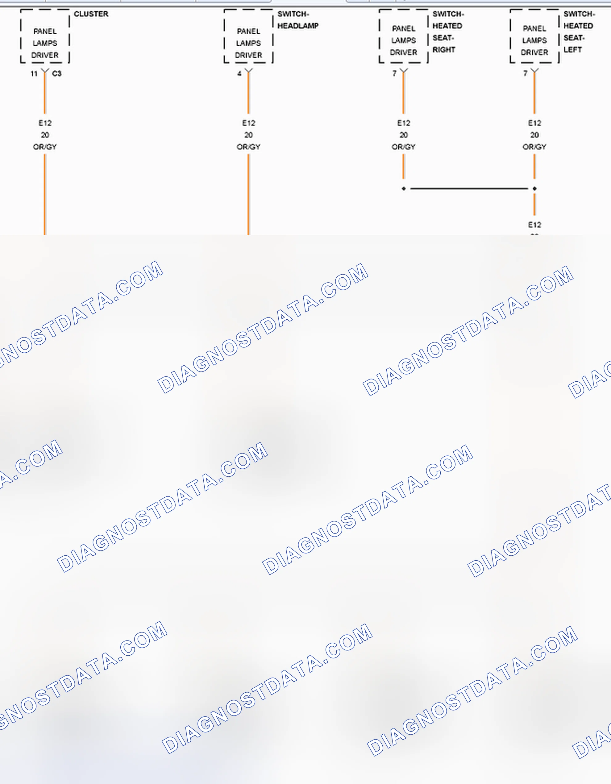 Scheme 199: B1613-PANEL ILLUMINATION CONTROL CIRCUIT LOW