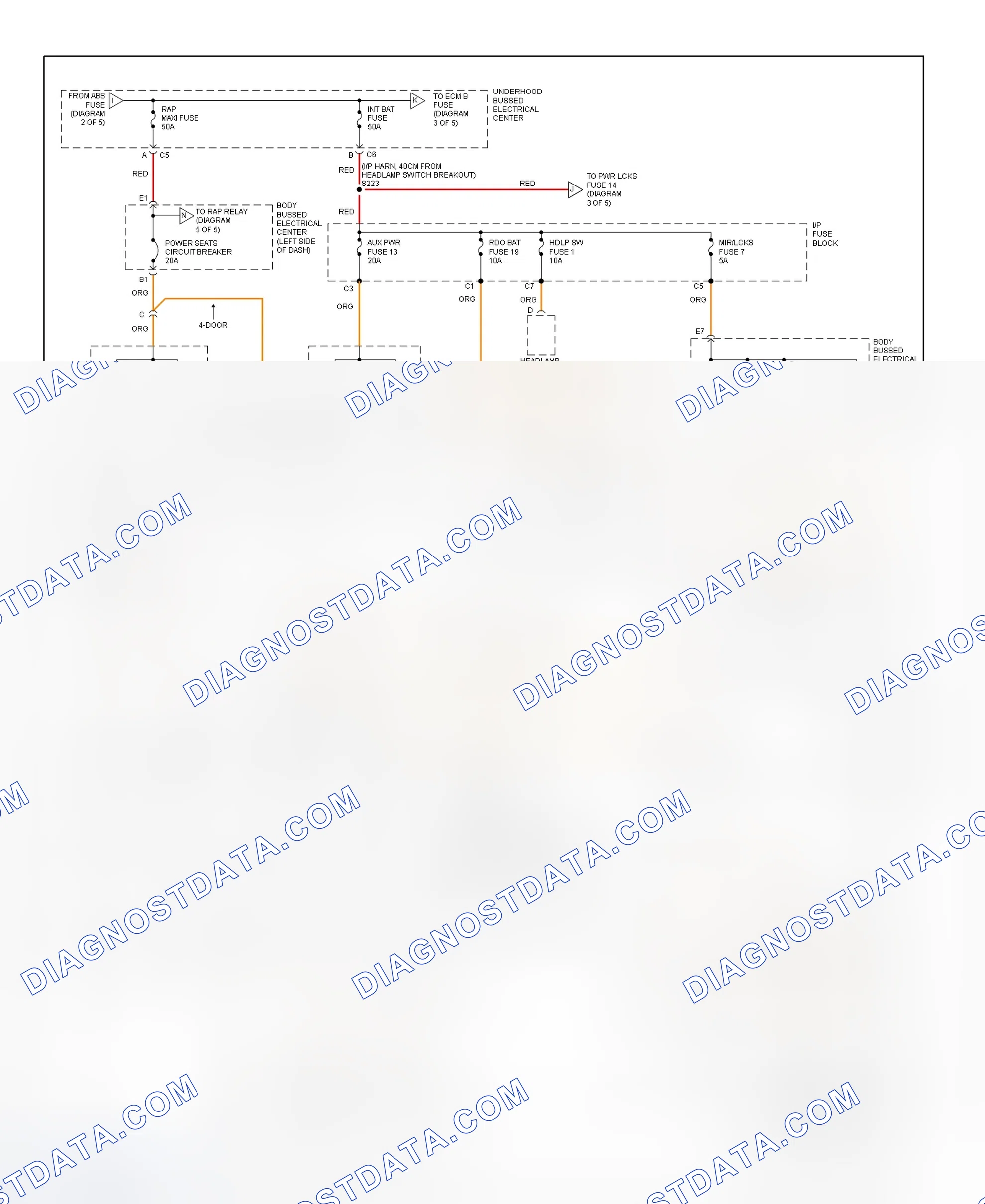 Scheme 4: Power Distribution Wiring Diagram (3 Of 5)