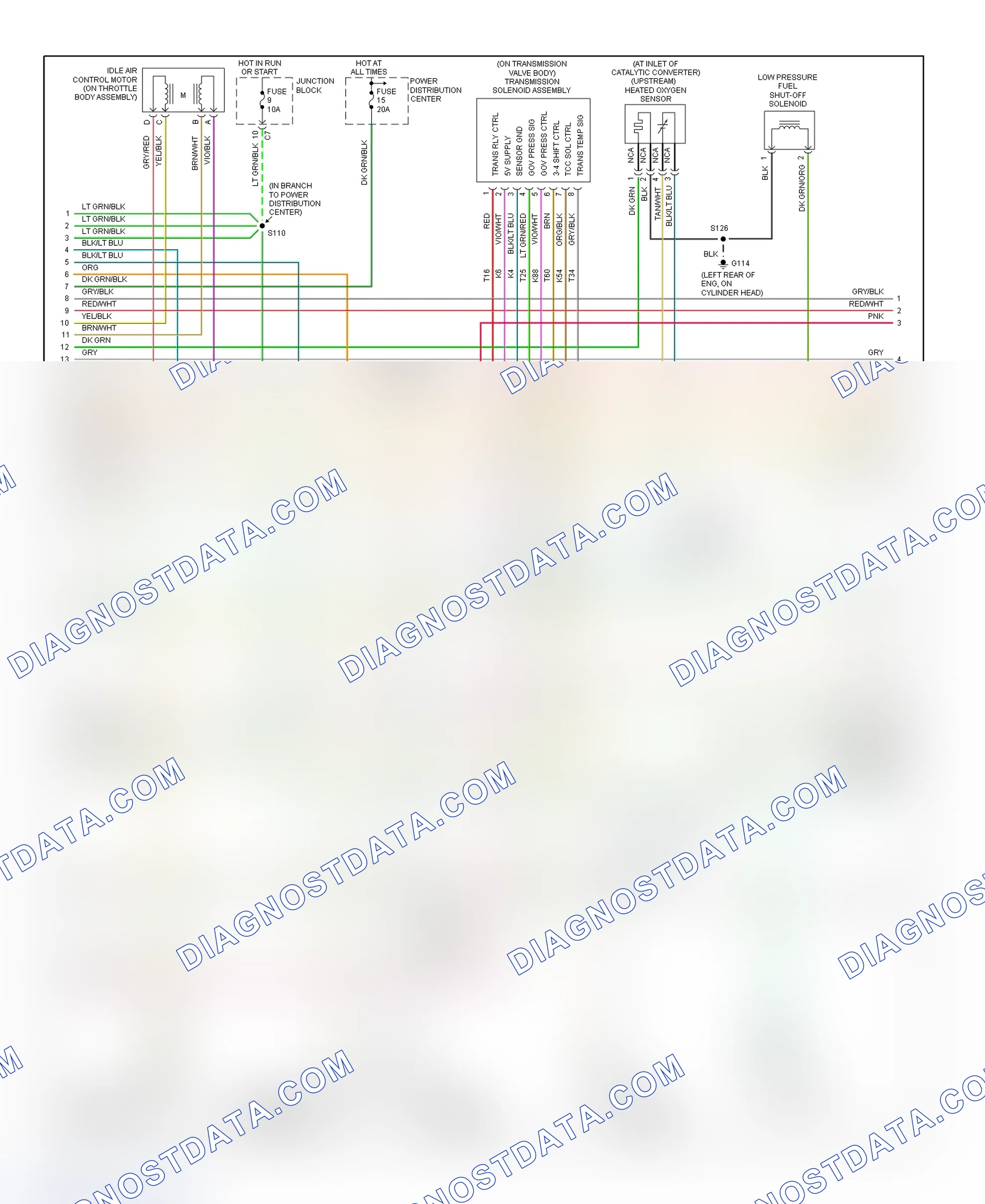 Scheme 59: PCM Wiring Diagram (Ram Van & Ram Wagon - 5.2L CNG - 2 Of 3)