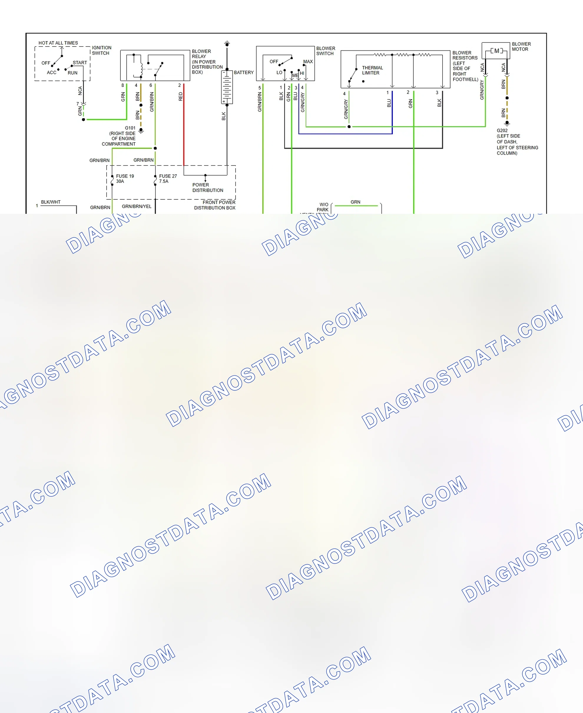Scheme 2: 1993 Automatic A/C-Heater System Wiring Diagram (2 Of 3)
