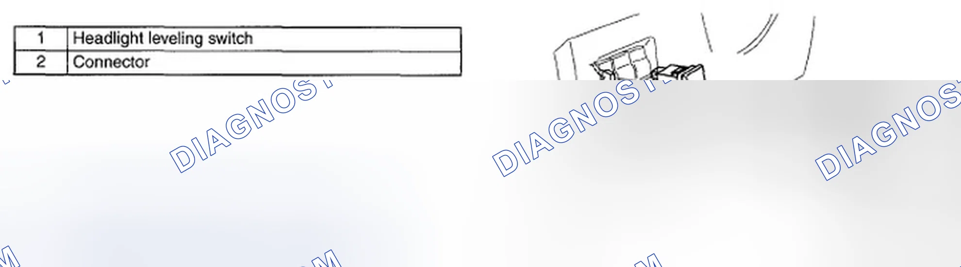 Scheme 15: HEADLIGHT LEVELING SWITCH REMOVAL/INSTALLATION