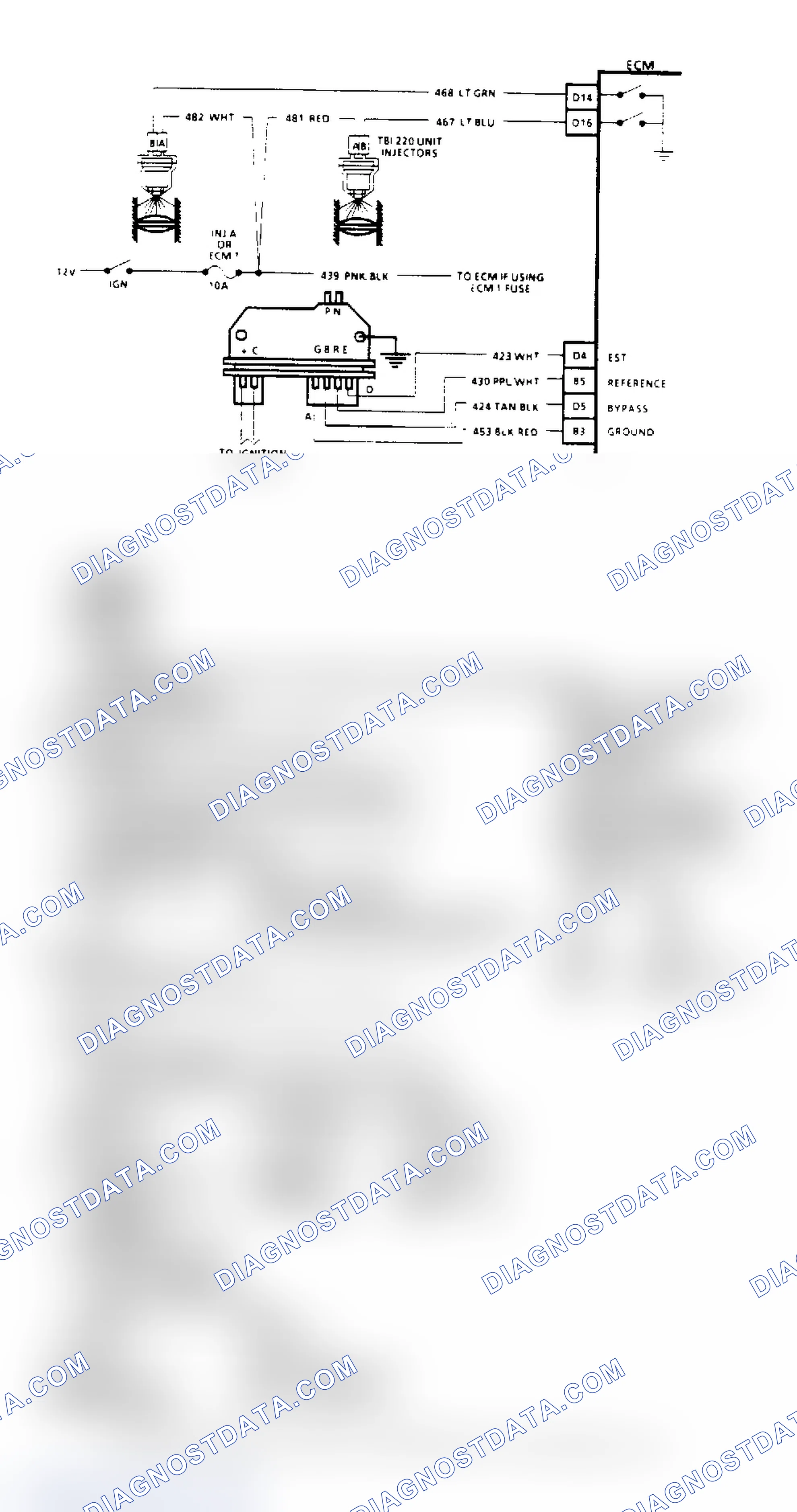 Scheme 116: Chart A4, Injector Circuit Diagnosis (All Other Models)