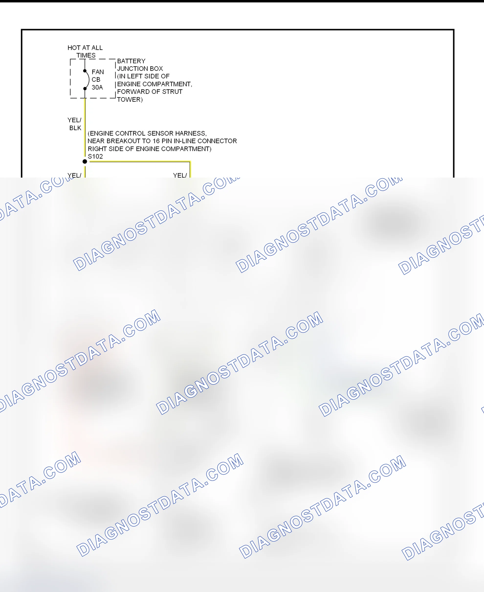 Scheme 39: Electric Cooling Fan Wiring Diagram (Mustang - 3.8L)