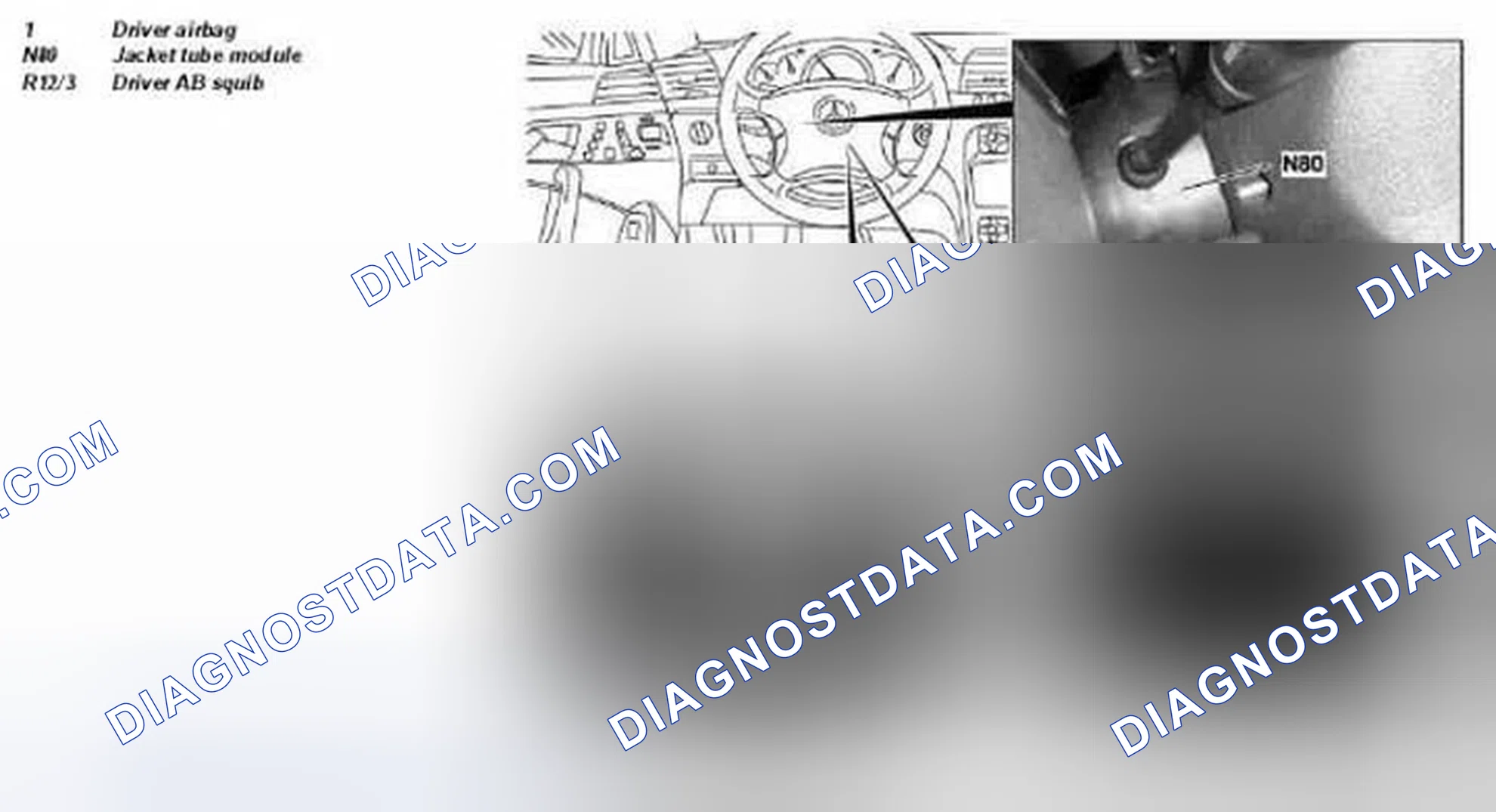 Fig. 83: Identifying Driver Airbag Components Location