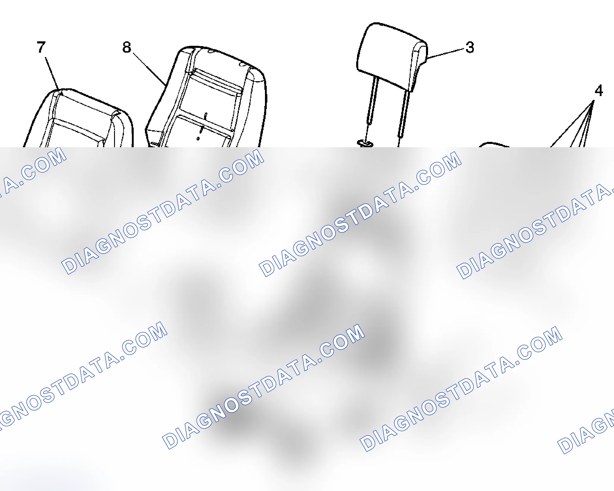Scheme 22: Seat Back Cover and Pad Replacement - Rear (Bucket)