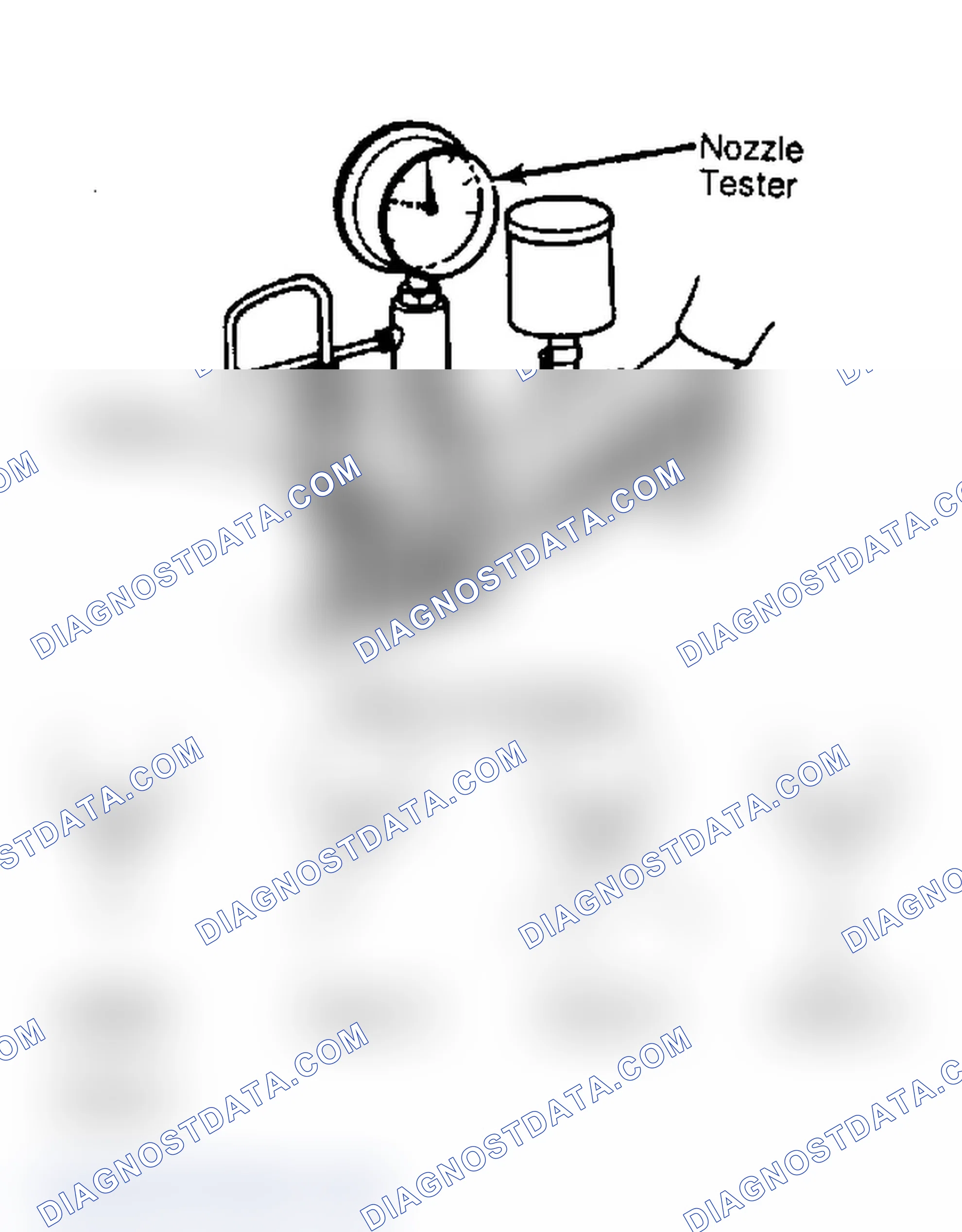 Scheme 46: Injection Nozzle Spray Patterns Install tester as shown.