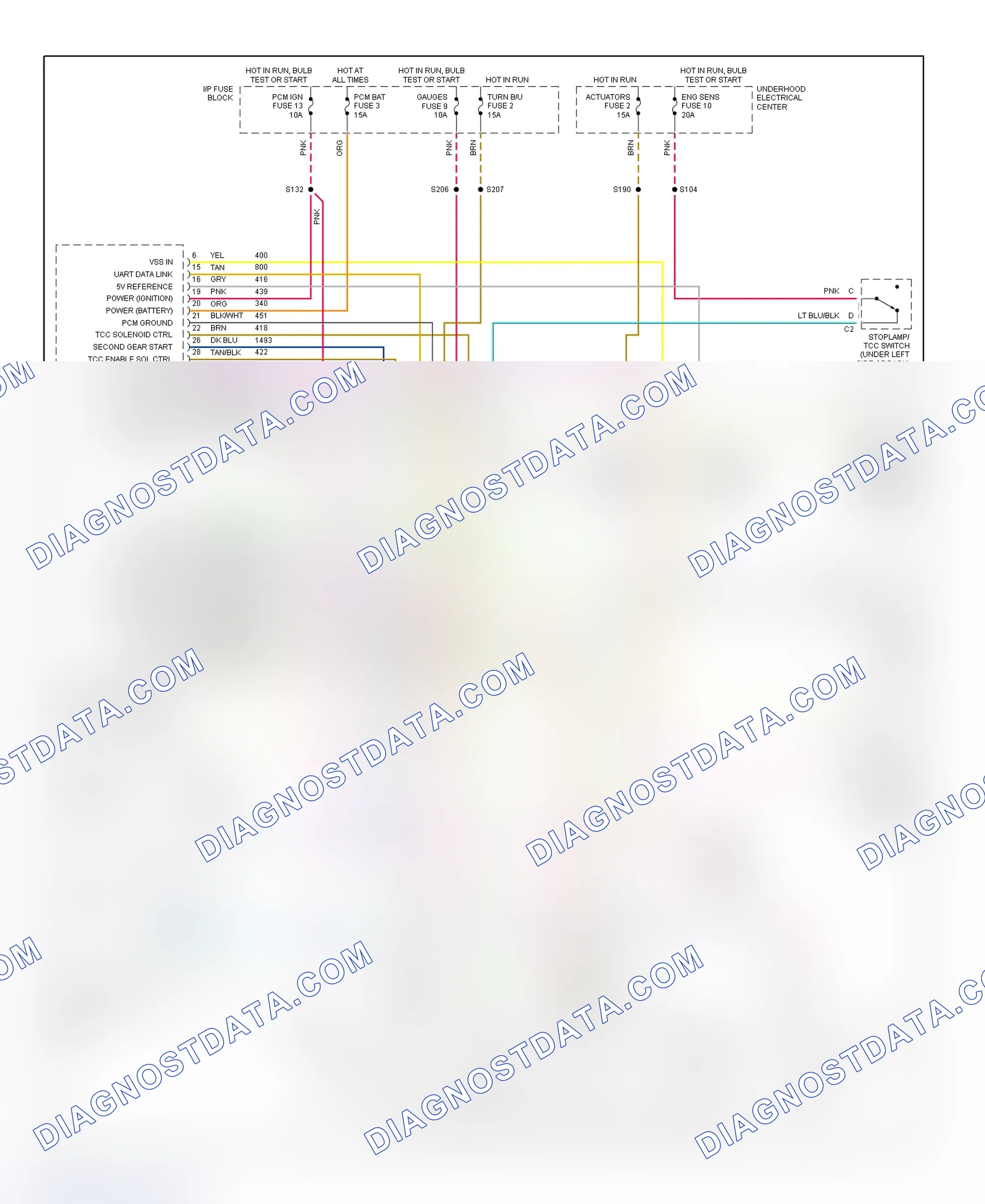 Scheme 40: 1996 "F" Body - 3.8L (Camaro & Firebird) Wiring Diagram