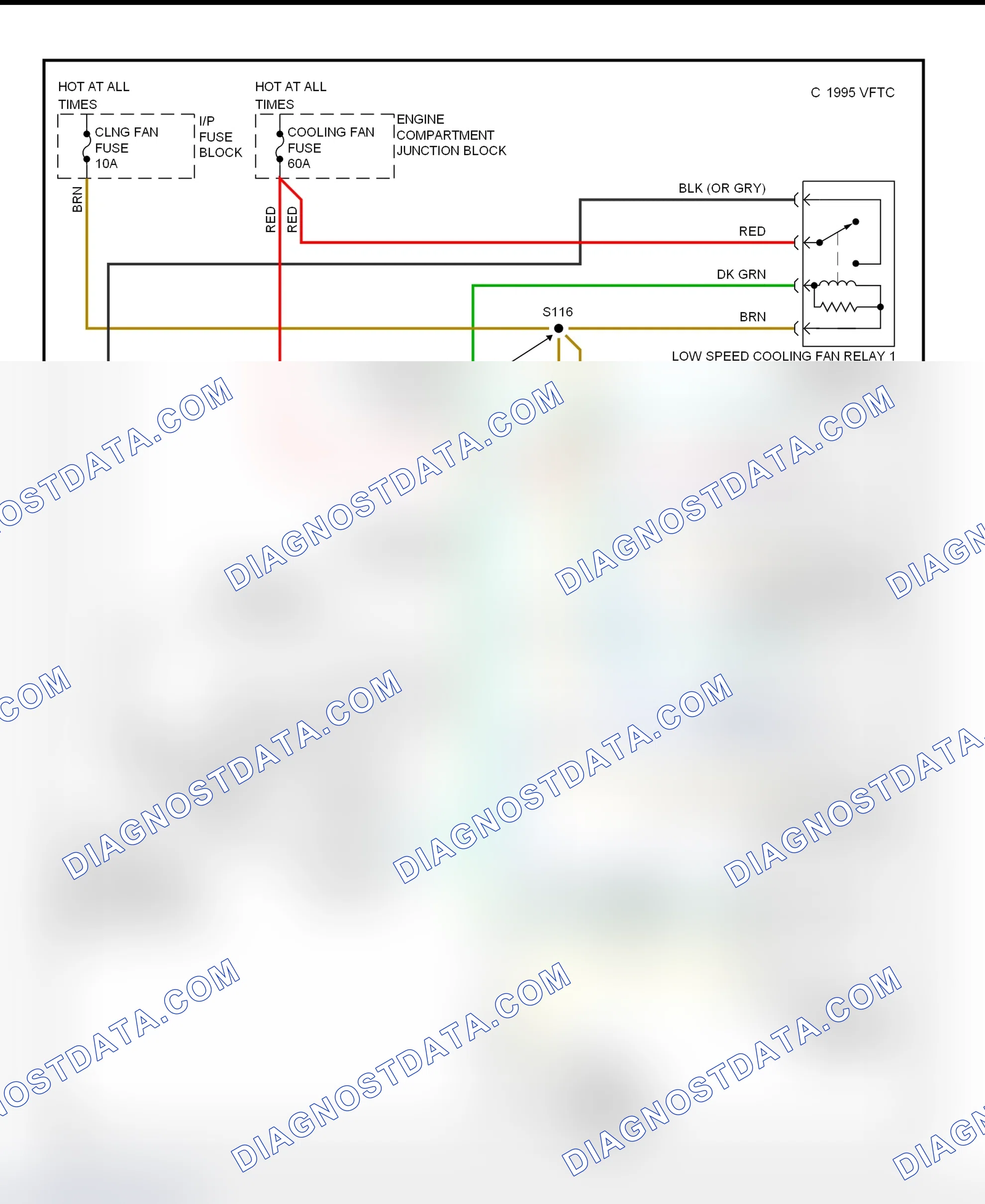Scheme 39: Cooling Fan System Wiring Diagram (1999 Riviera)