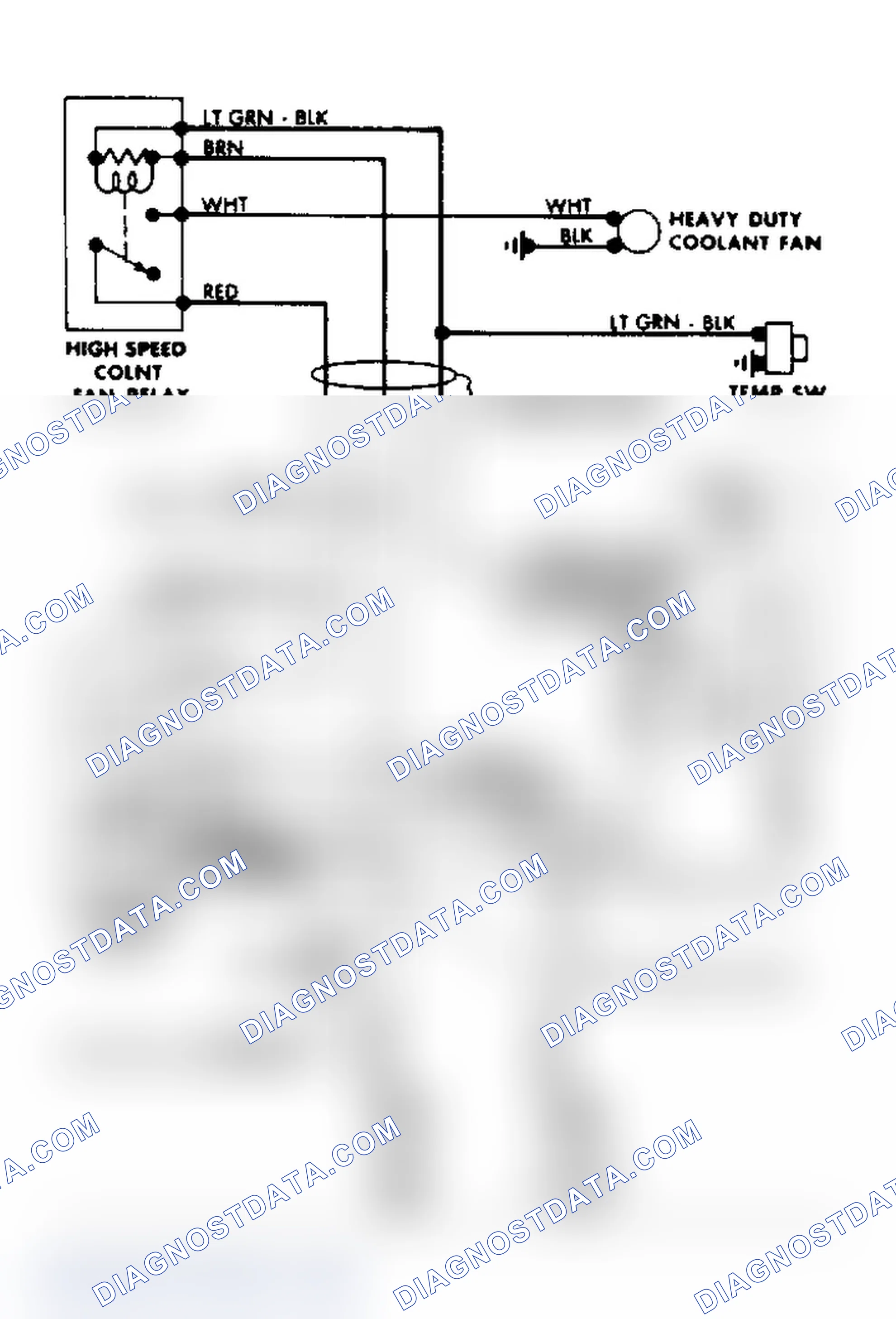 Scheme 10: Cooling Fan/Manual A/C-Heater Wiring Diagram - Oldsmobile Delta 88, Buick LeSabre, and Pontiac Bonneville