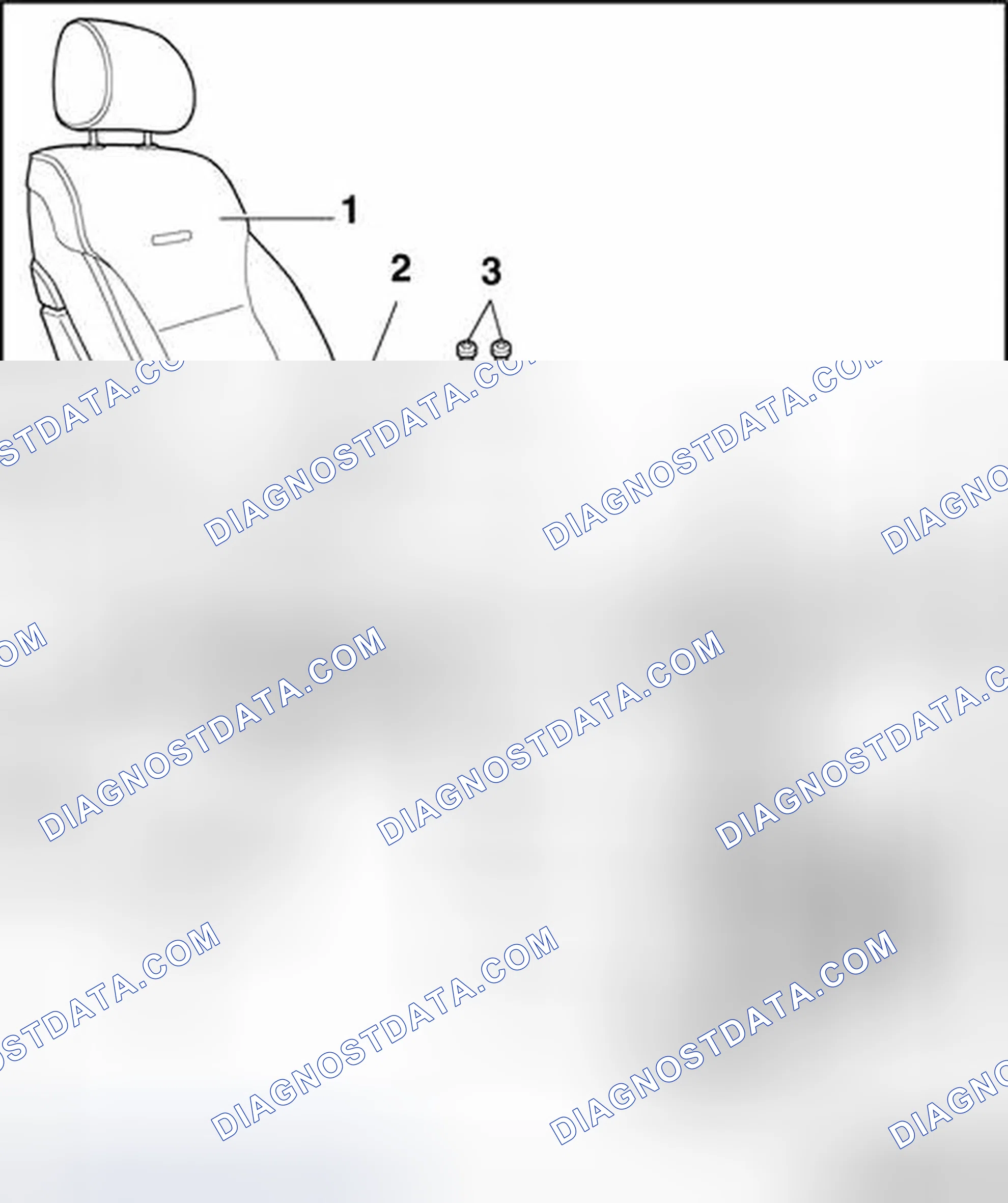 Scheme 3: Seat with Faulty Forward/Back Adjustment Motor, Removing
