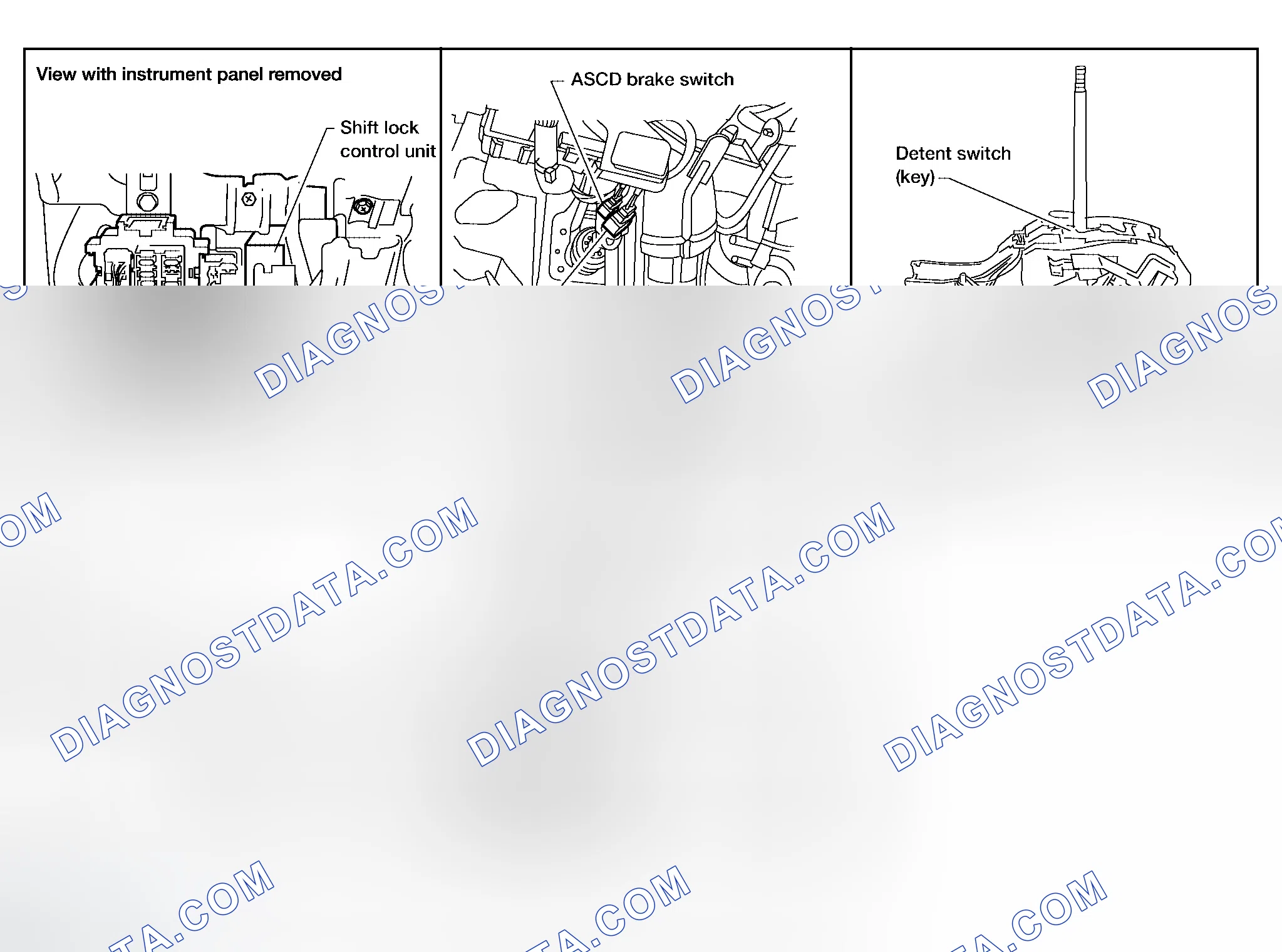 Scheme 22: Shift Lock System Electrical Parts Location