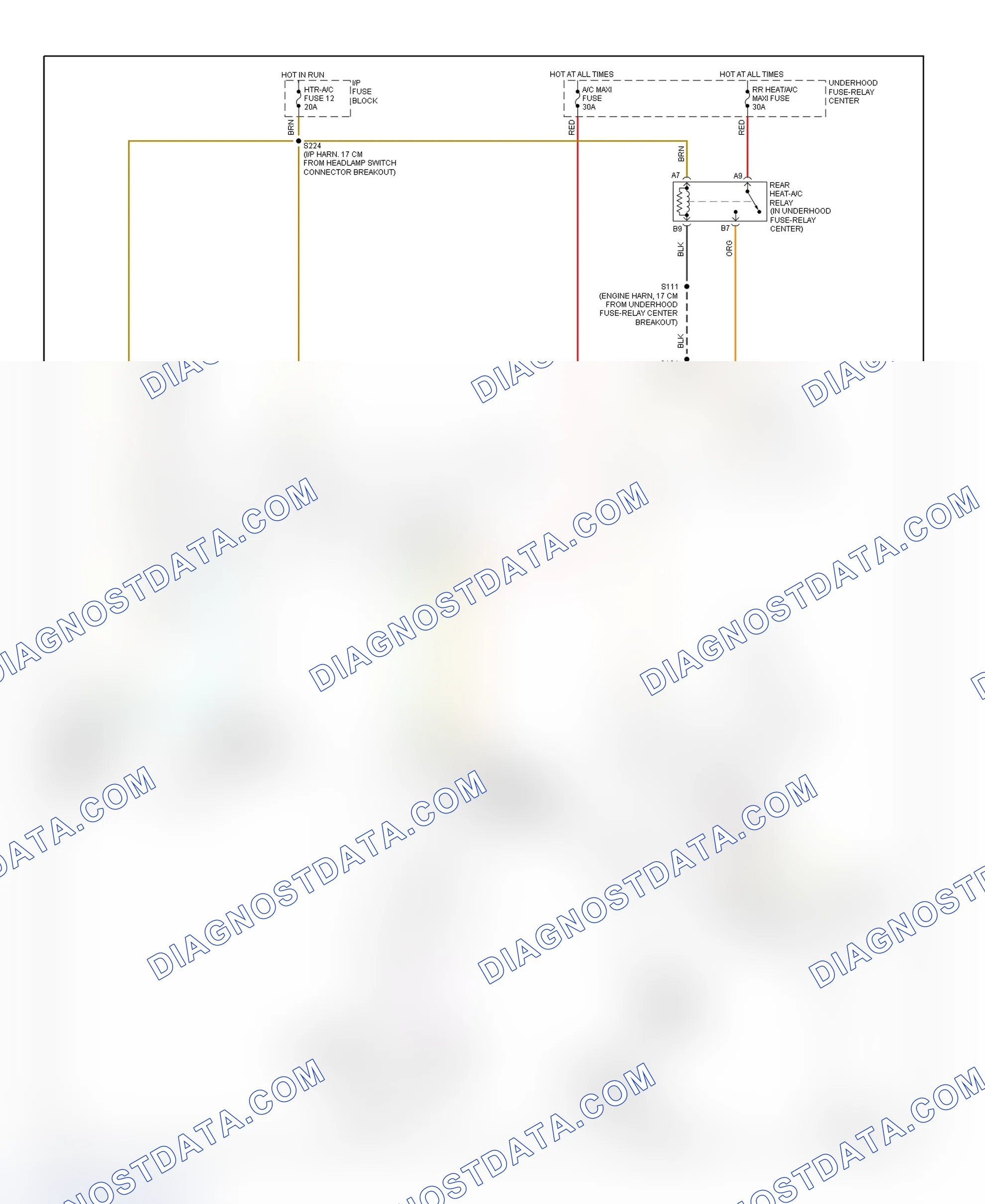 Fig. 21: Heater System Wiring Diagram (Astro & Safari)