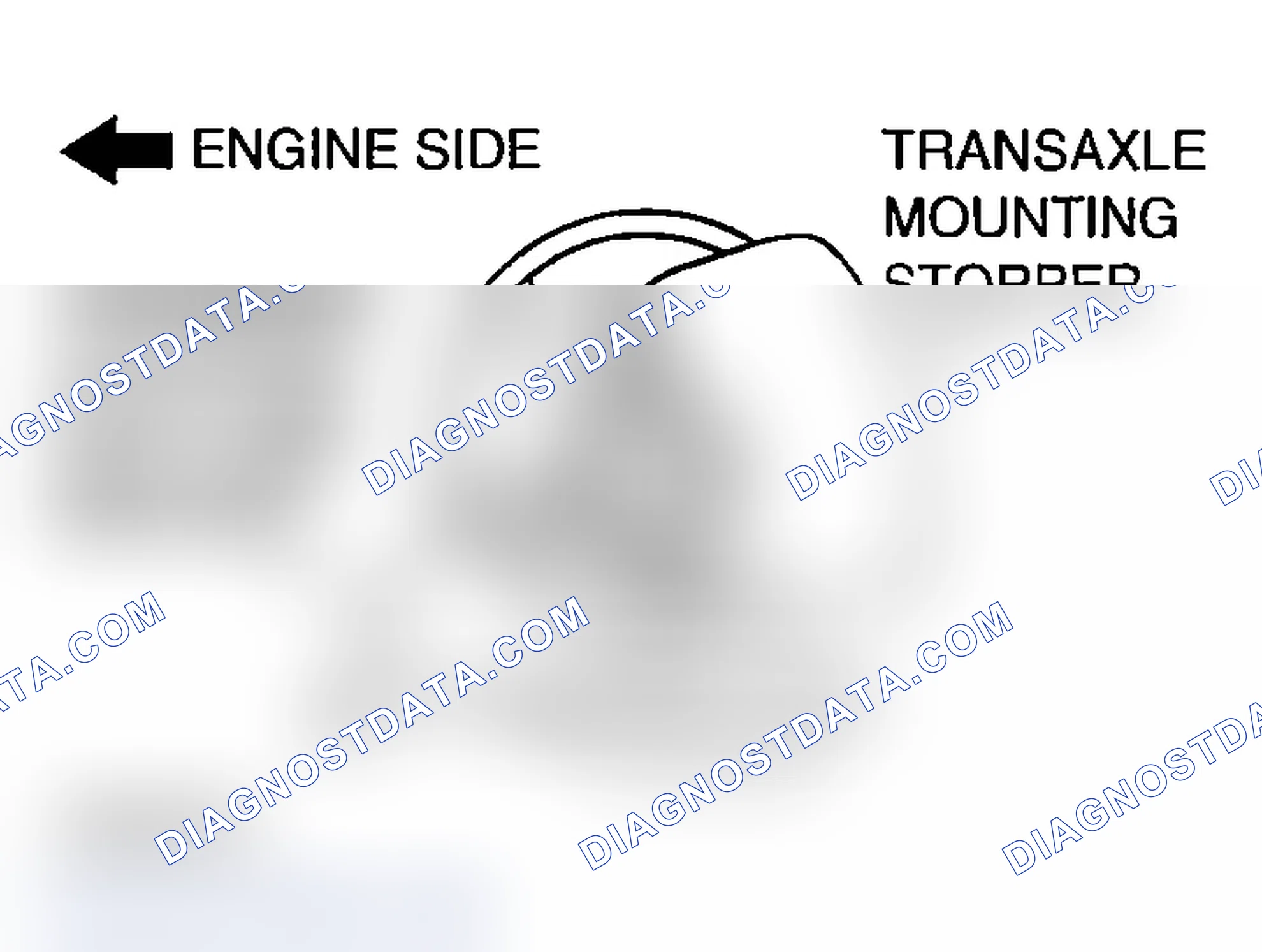 Scheme 320: >> A << TRANSAXLE MOUNTING STOPPER INSTALLATION