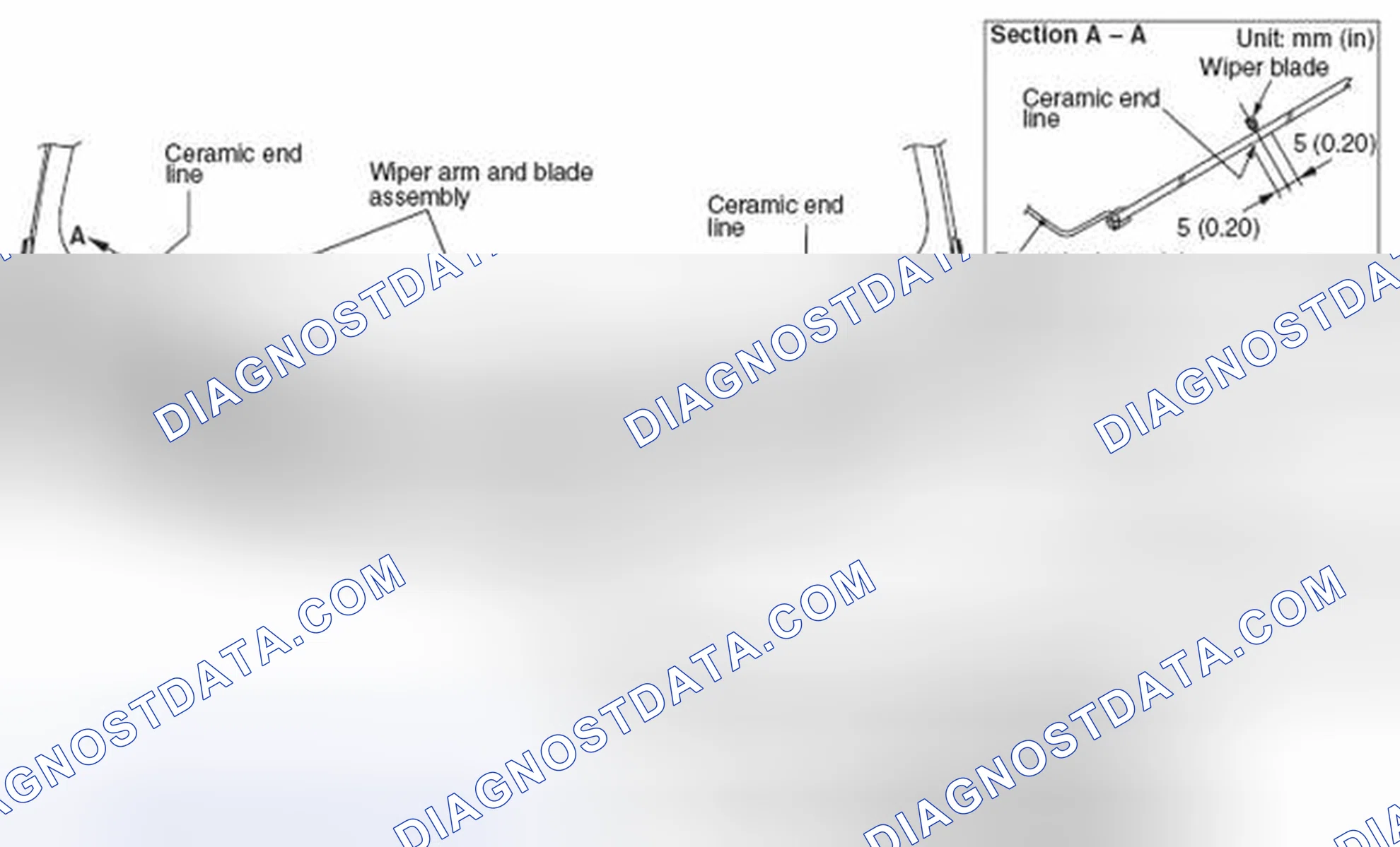 Scheme 45: >> C << WIPER ARM AND BLADE ASSEMBLY INSTALLATION