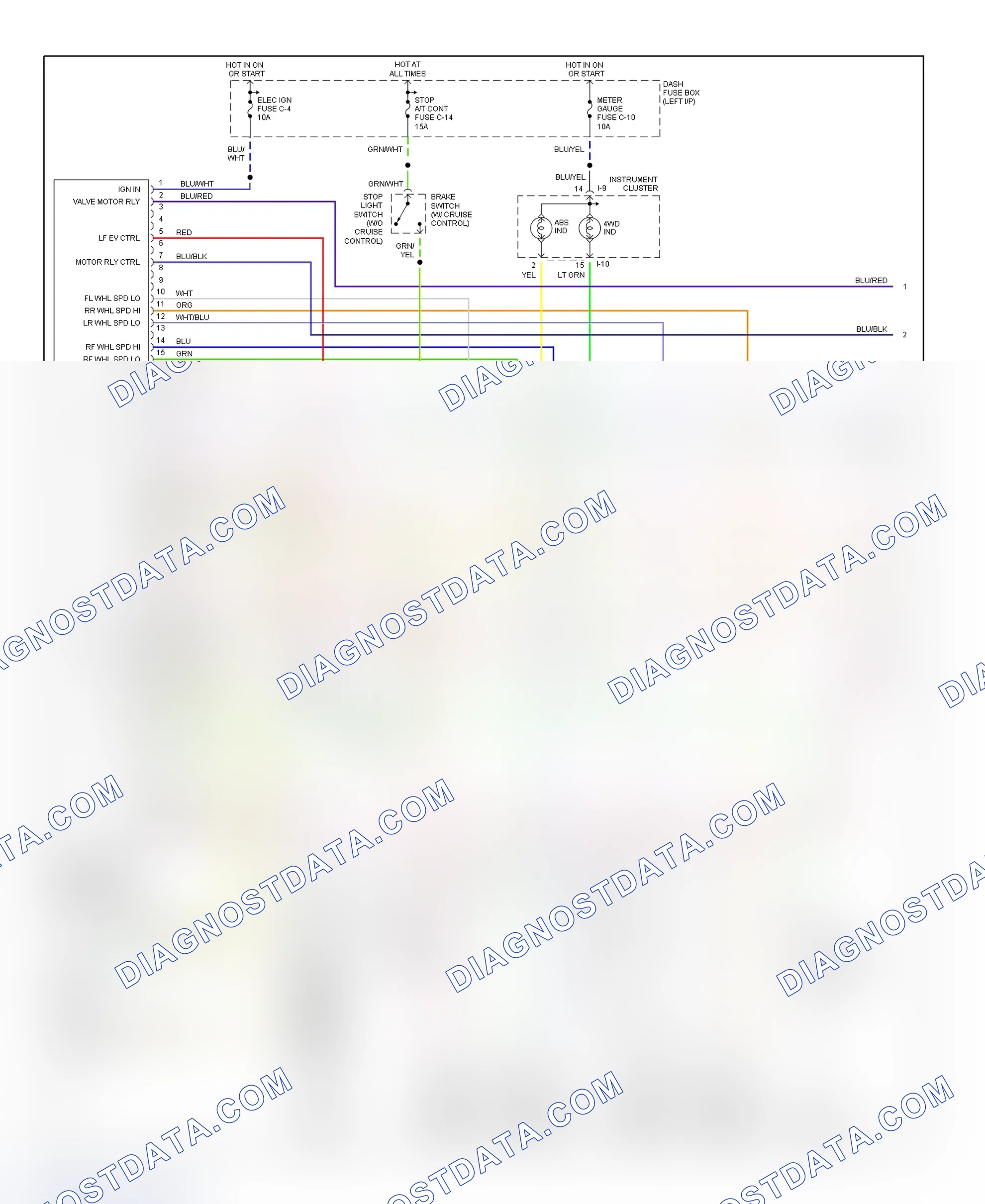 Scheme 20: 4-Wheel Anti-Lock Brake System Wiring Diagram (Trooper & Acura SLX - 1 Of 2)