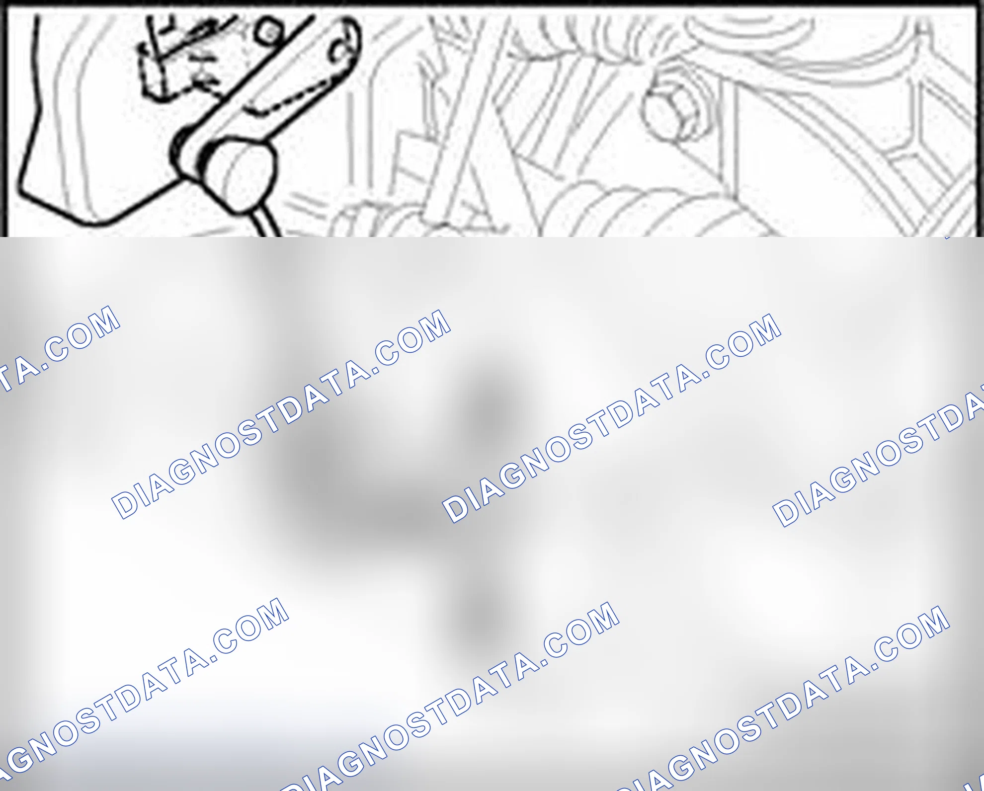 Scheme 884: Adjustment dimension for headlight range control linkage at bracket with elongated hole