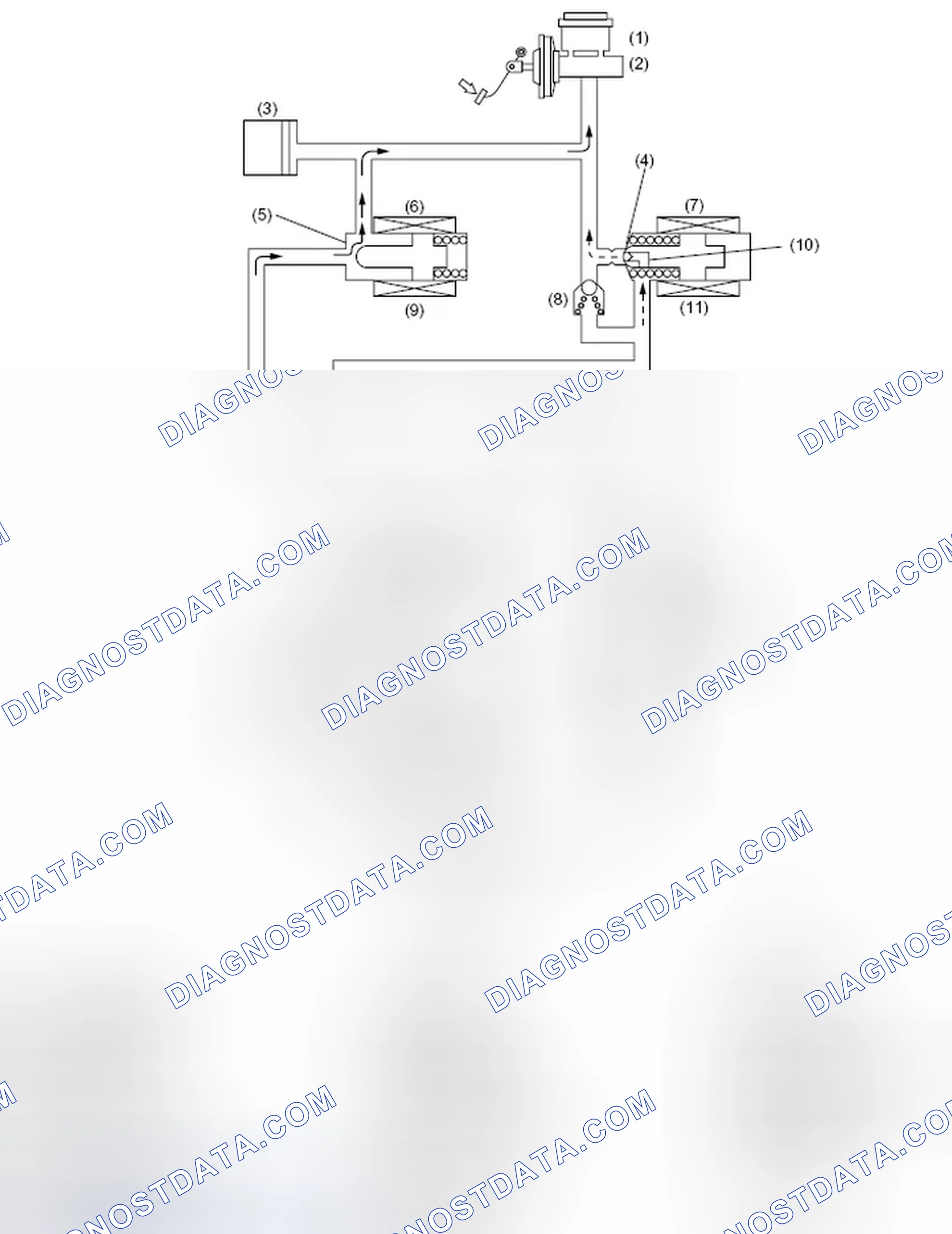 Scheme 26: PRESSURE "DECREASE" CONTROL WITH BRAKE PEDAL NOT DEPRESSED