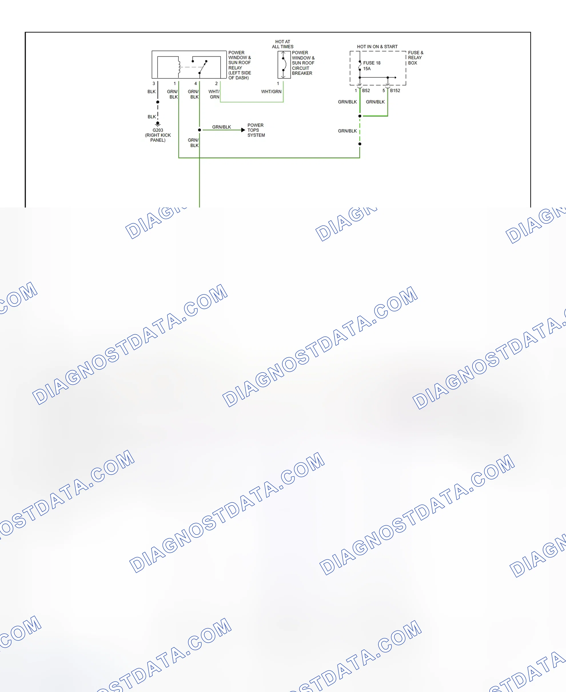 Scheme 6: Power Window System Wiring Diagram (Impreza - Coupe)
